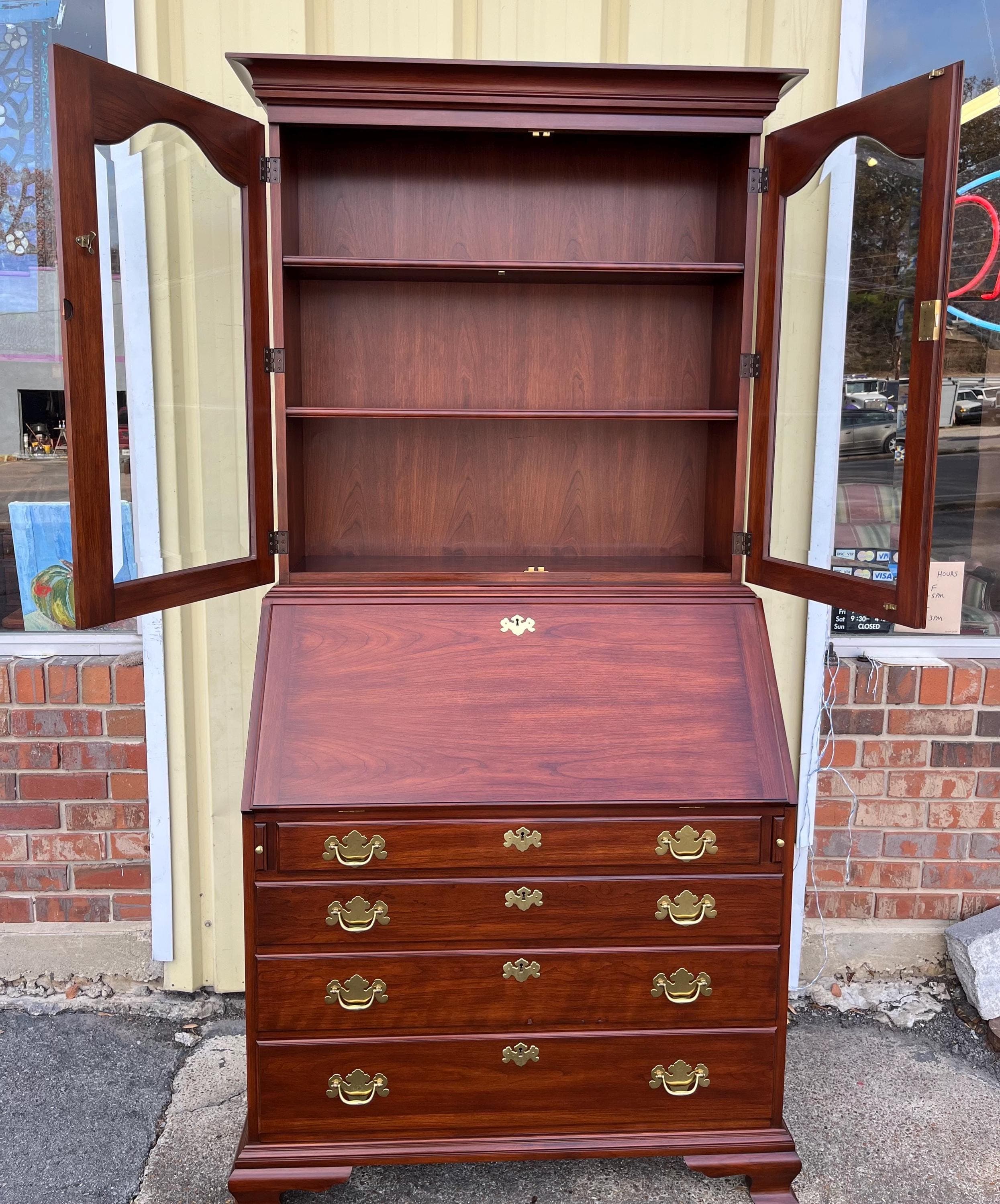 Henkel Harris Cherry Hancock Secretary Bookcase - Thumbnail 5