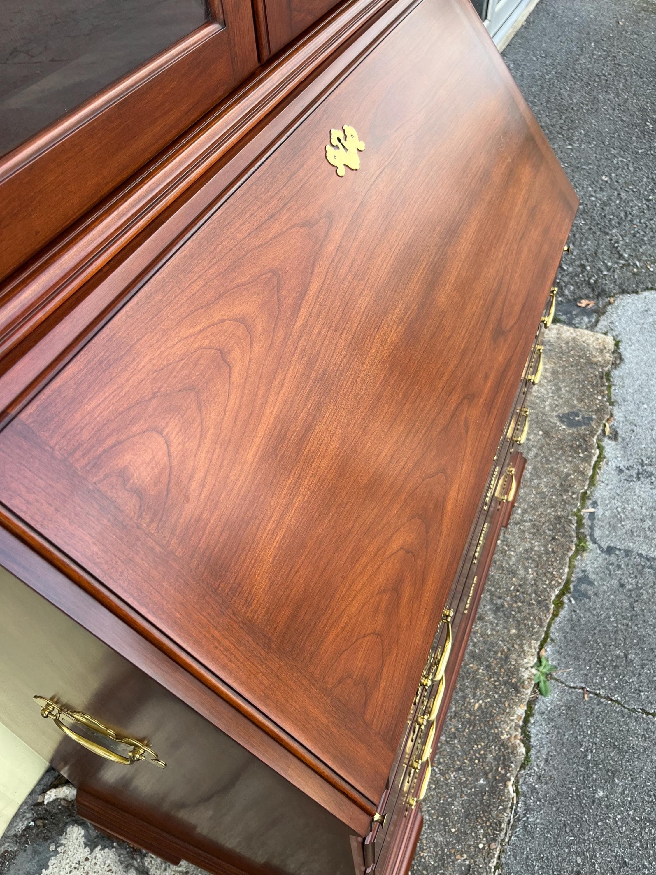 Henkel Harris Cherry Hancock Secretary Bookcase - Thumbnail 4