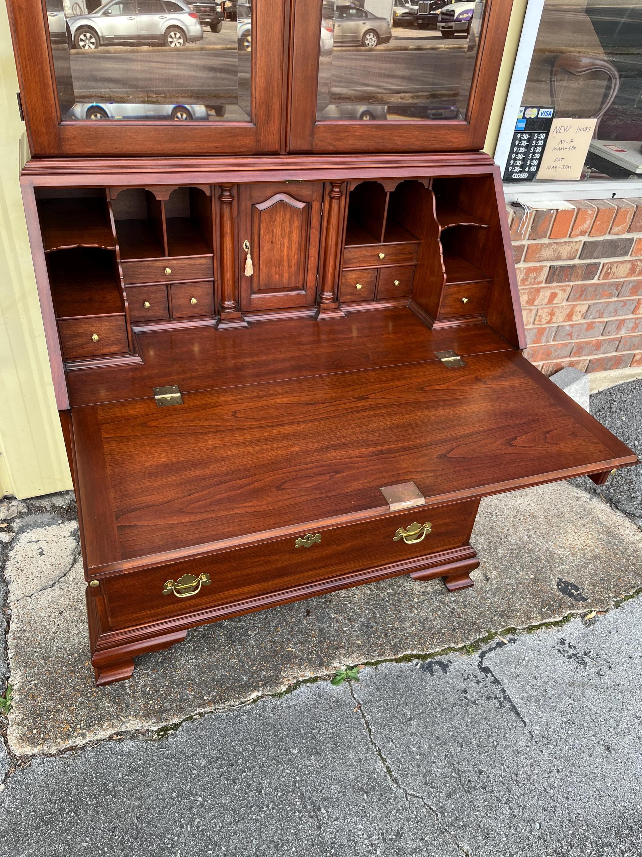 Henkel Harris Cherry Hancock Secretary Bookcase - Thumbnail 11