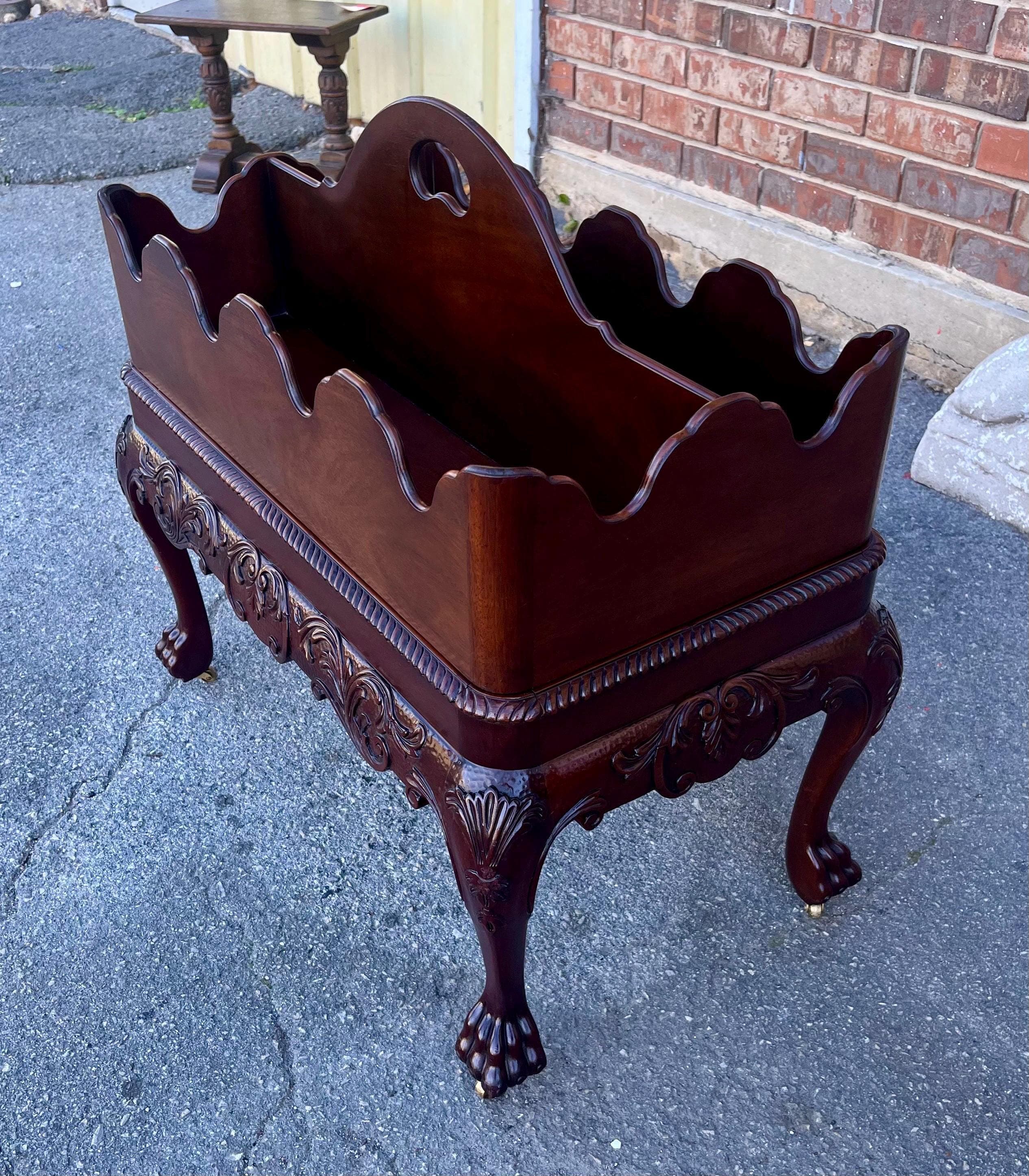 Baker Furniture Co Mahogany Canterbury or Bottle Carrier - Thumbnail 2