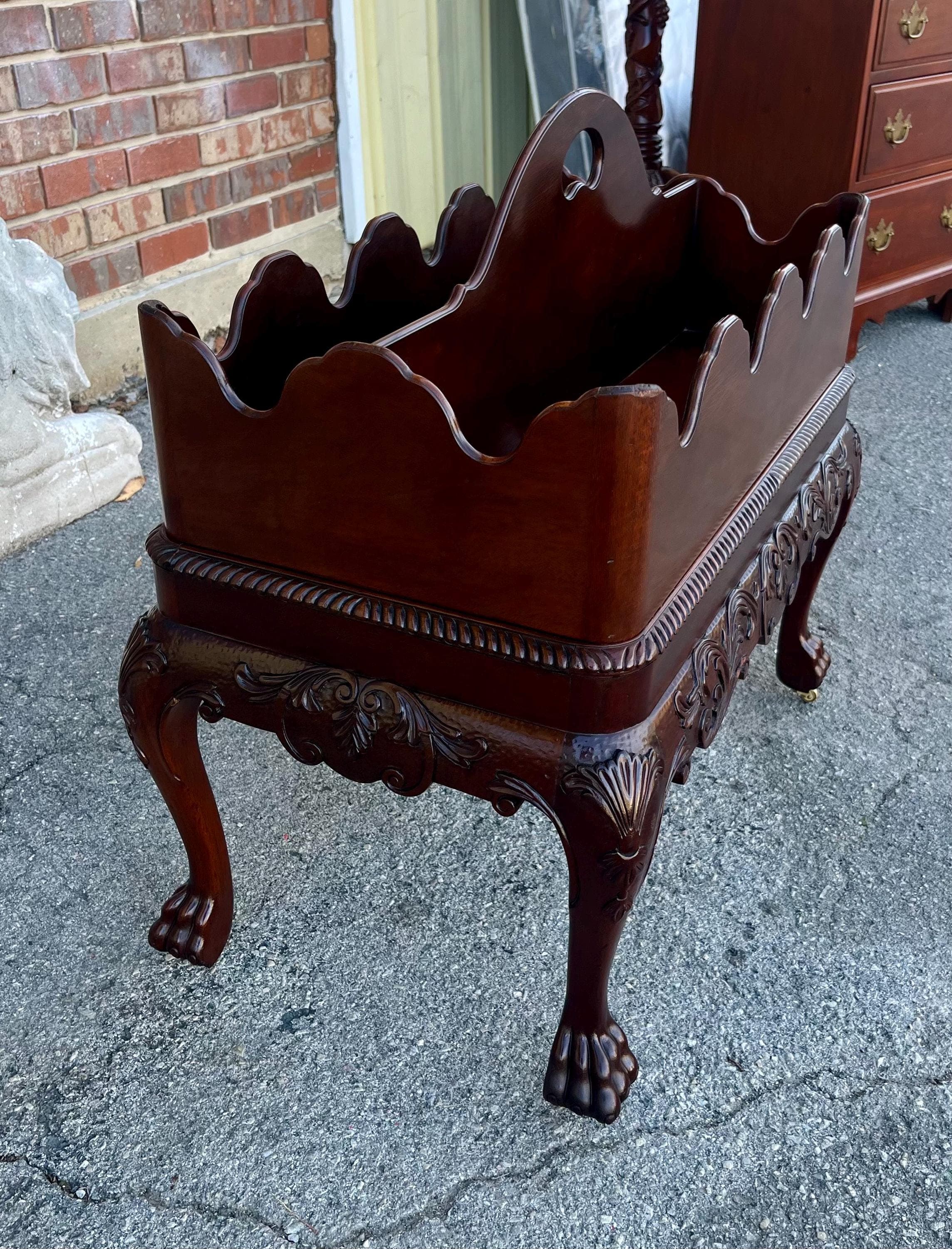 Baker Furniture Co Mahogany Canterbury or Bottle Carrier - Thumbnail 3