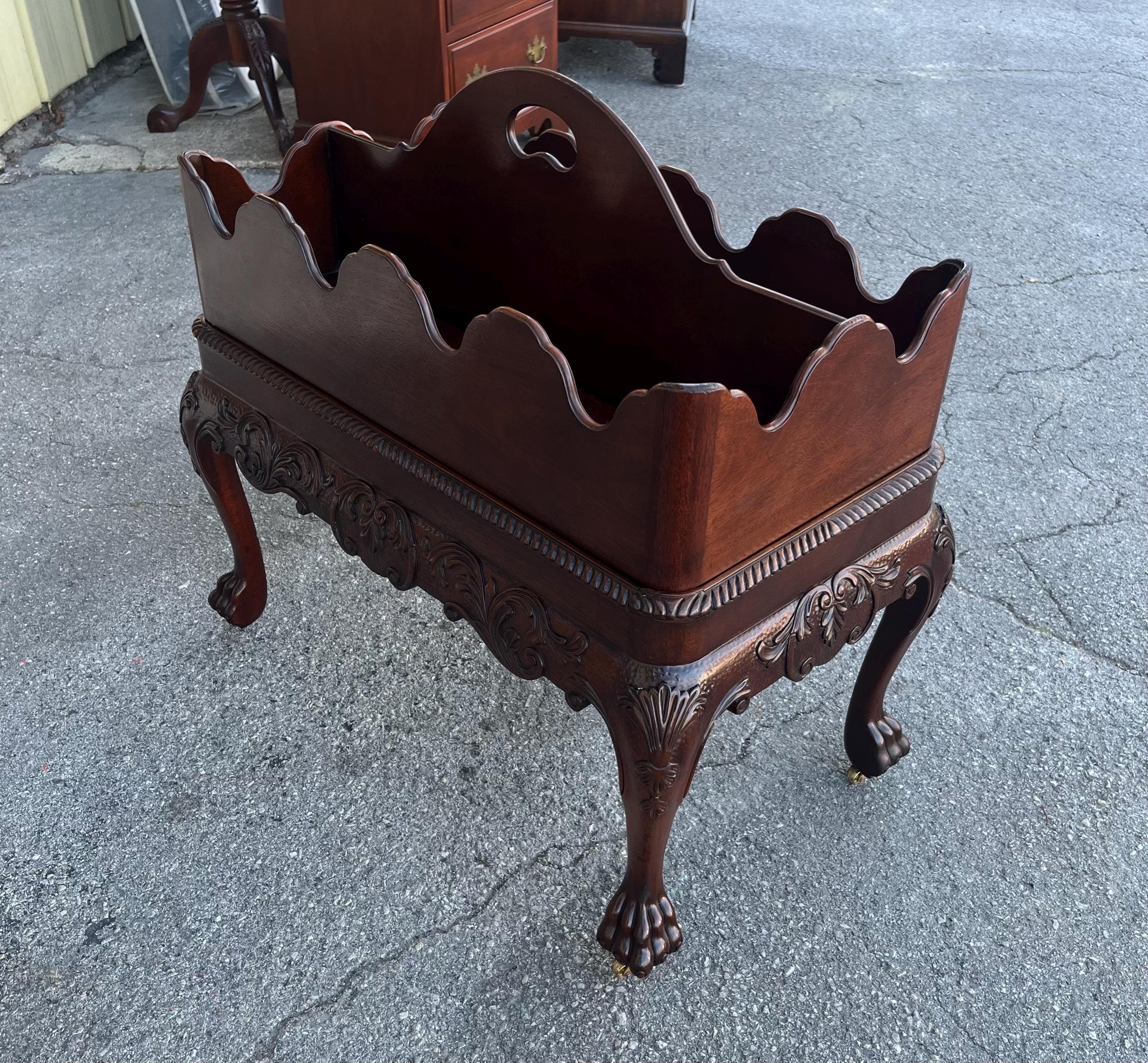 Baker Furniture Co Mahogany Canterbury or Bottle Carrier - Thumbnail 4