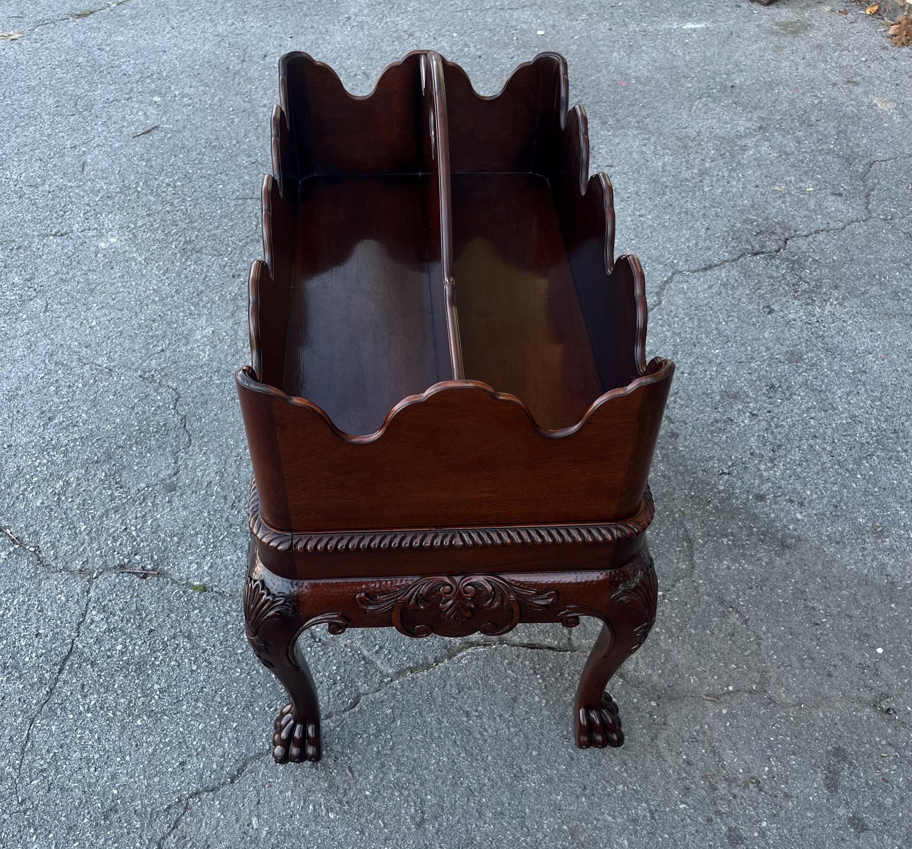 Baker Furniture Co Mahogany Canterbury or Bottle Carrier - Thumbnail 6