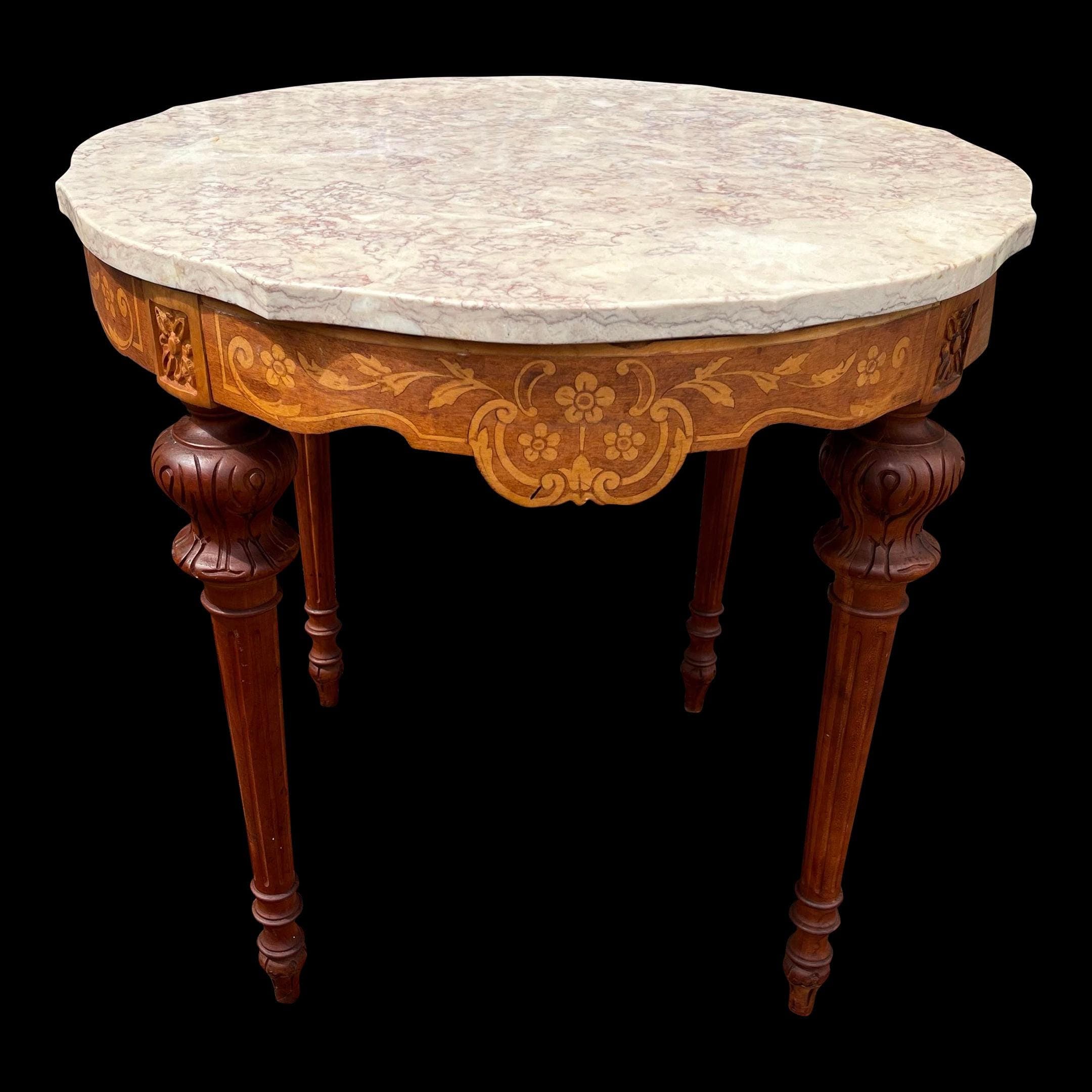 French Style Marble-Top Table