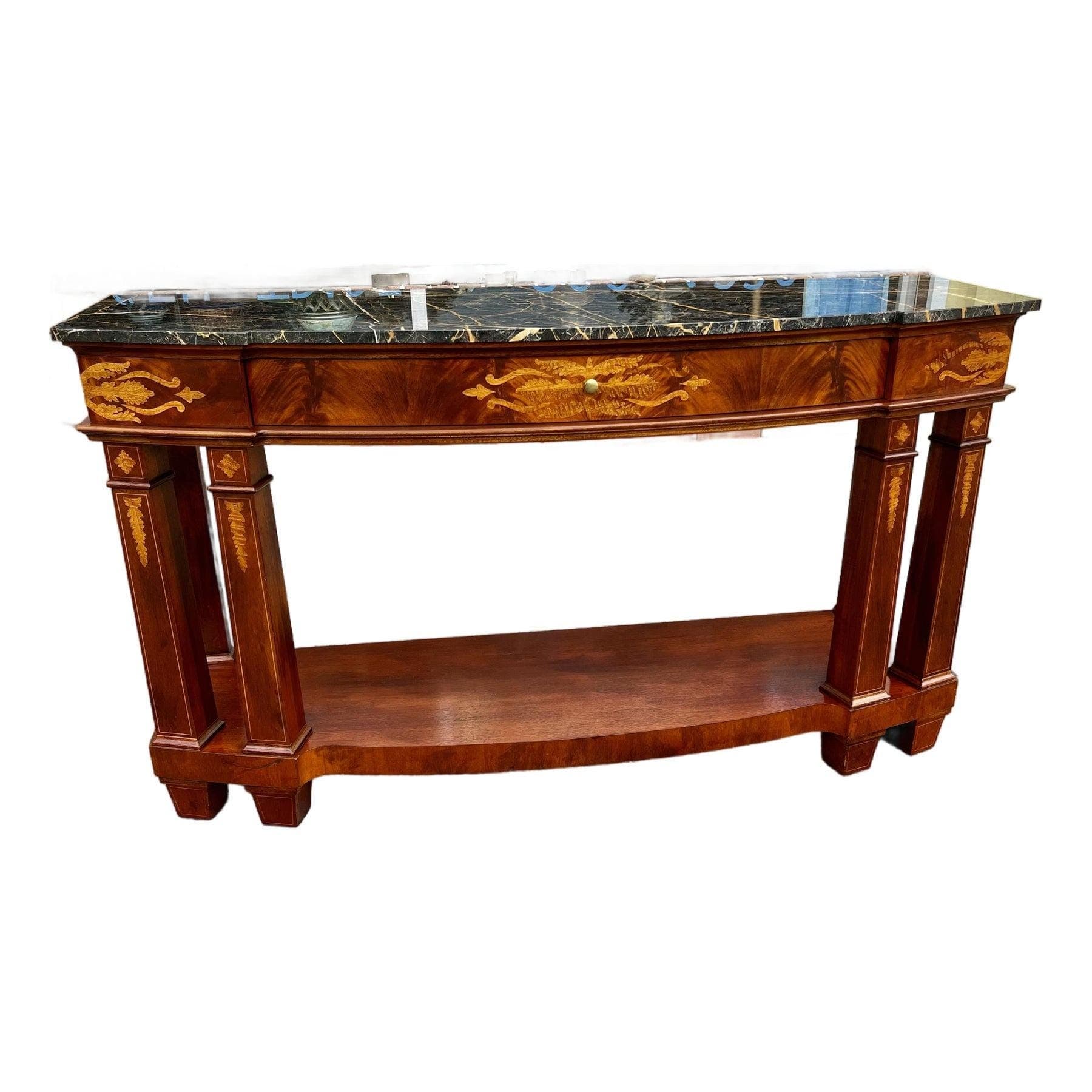 Henredon Marble-Top Console or Entry Table
