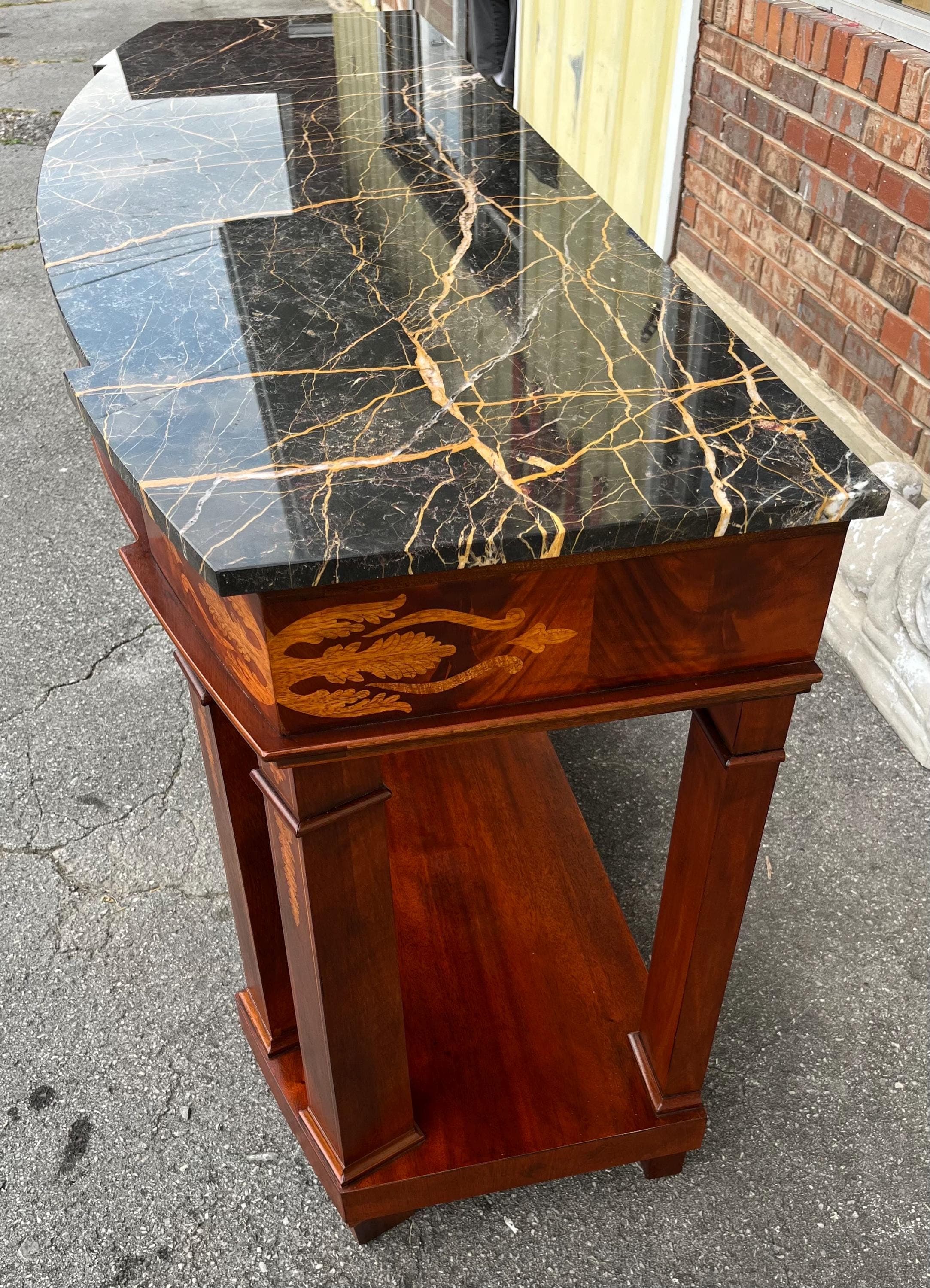 Henredon Marble-Top Console or Entry Table - Thumbnail 4