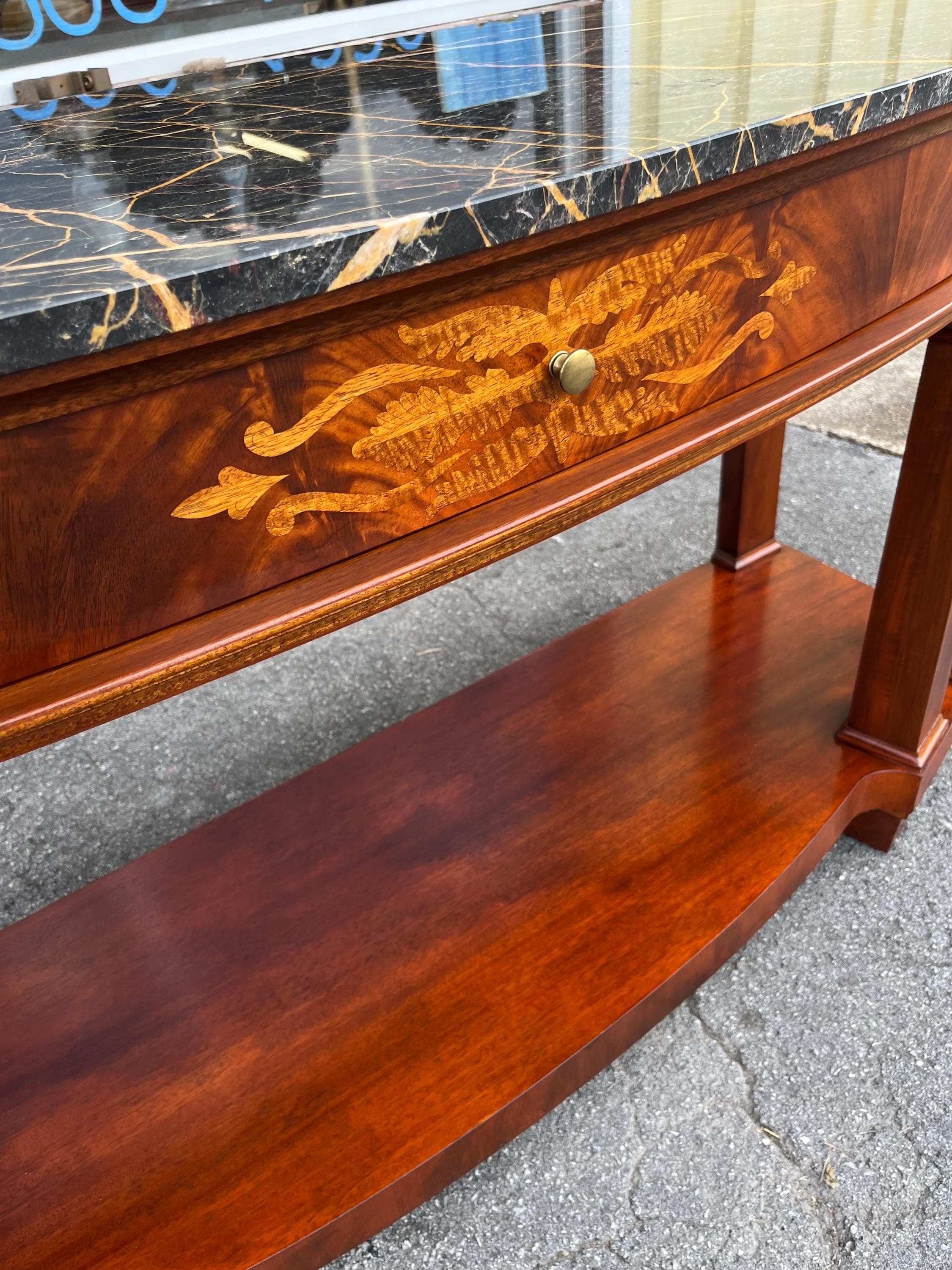 Henredon Marble-Top Console or Entry Table - Thumbnail 7