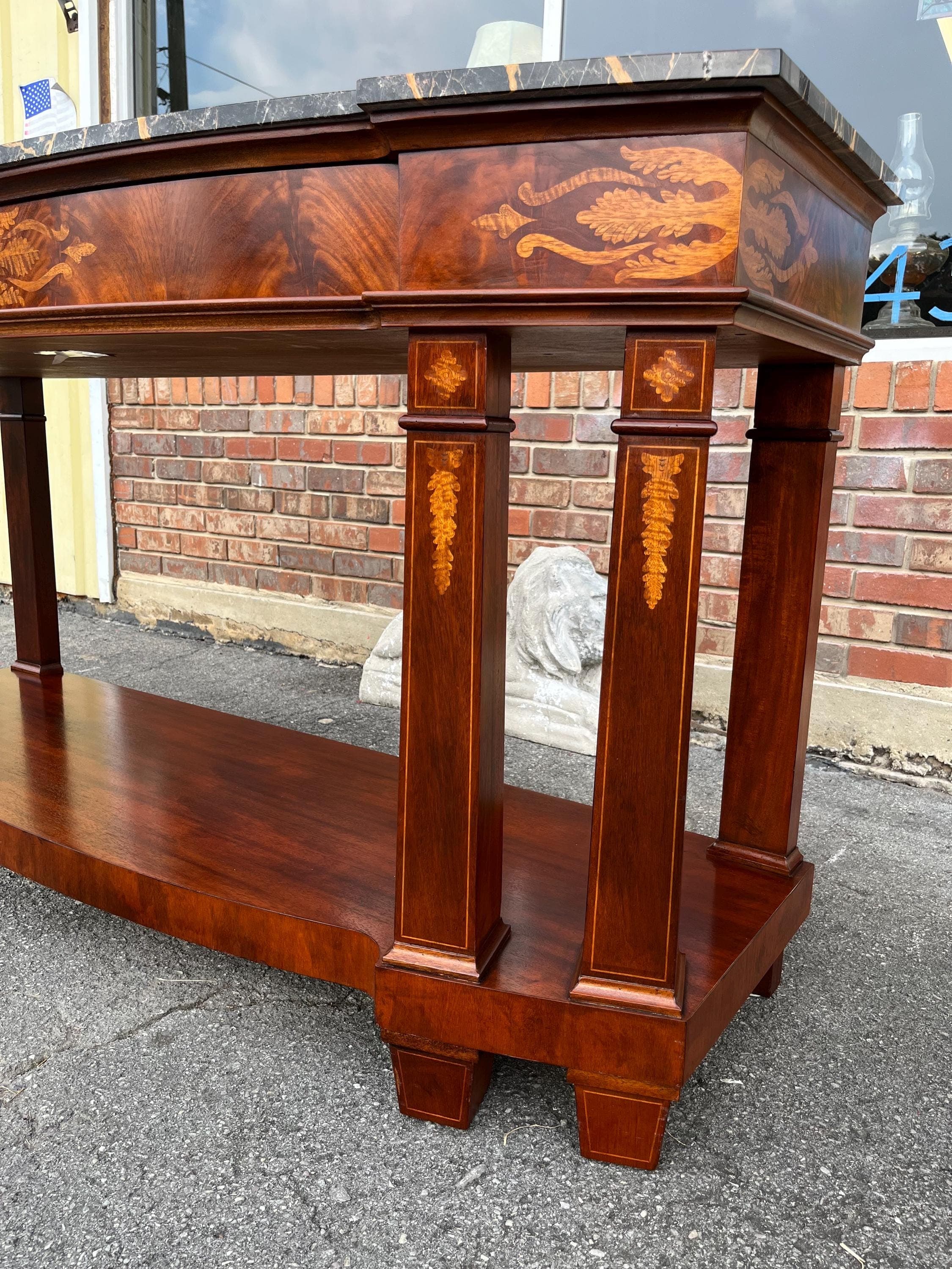 Henredon Marble-Top Console or Entry Table - Thumbnail 9