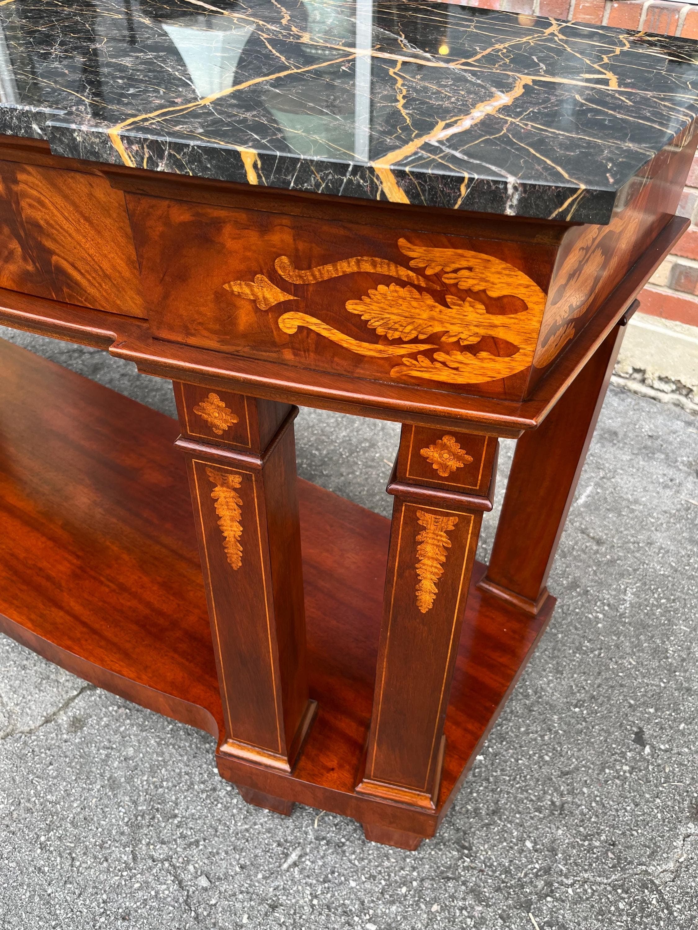 Henredon Marble-Top Console or Entry Table - Thumbnail 12