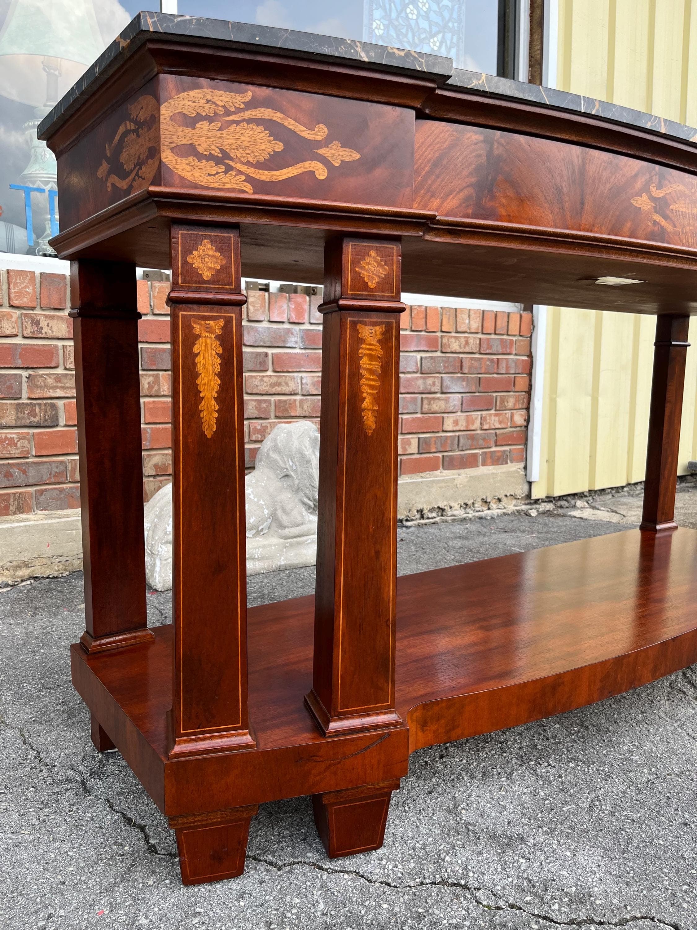 Henredon Marble-Top Console or Entry Table - Thumbnail 15