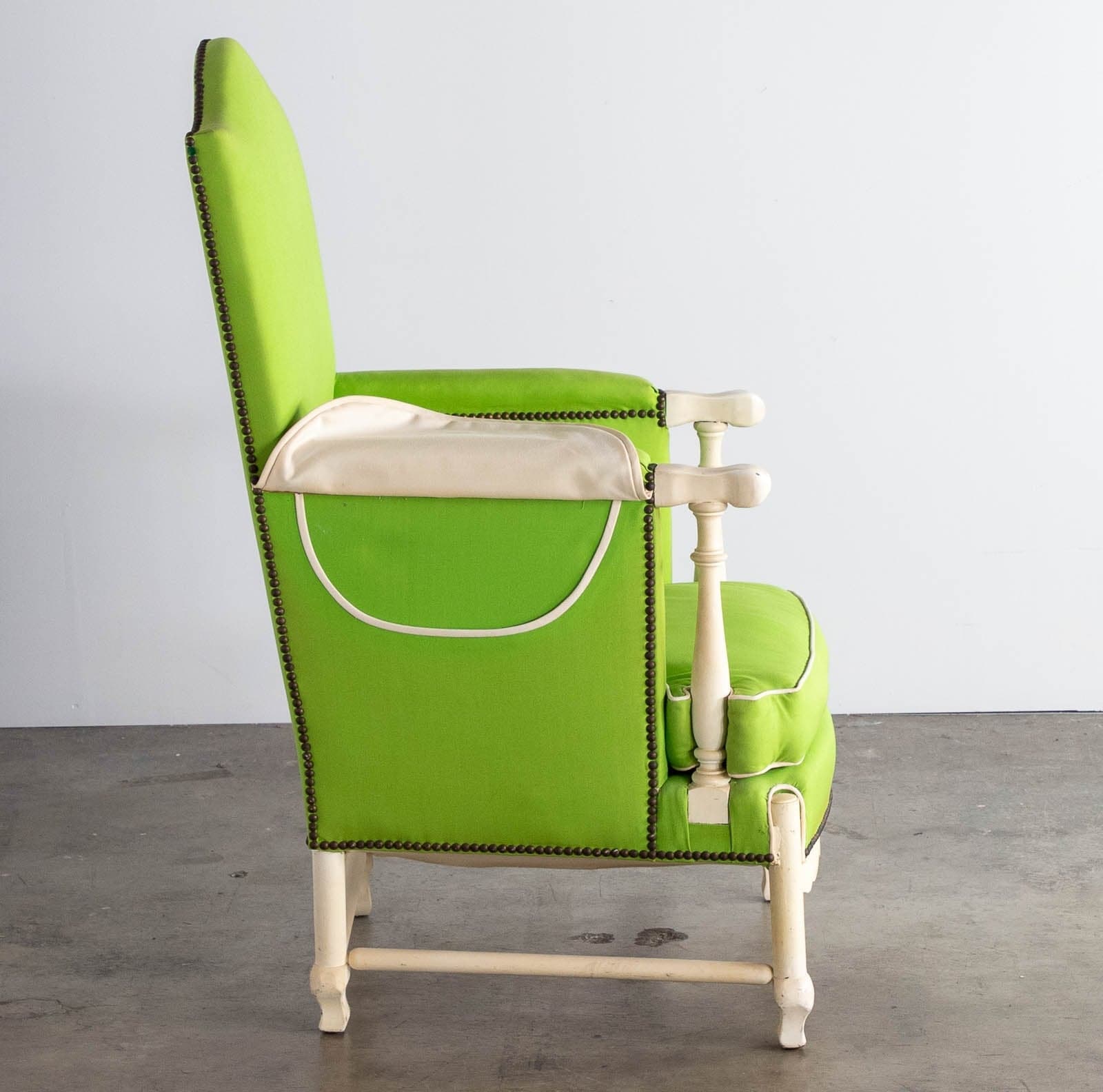 Vintage Upholstered Chair (Green) - Thumbnail 3