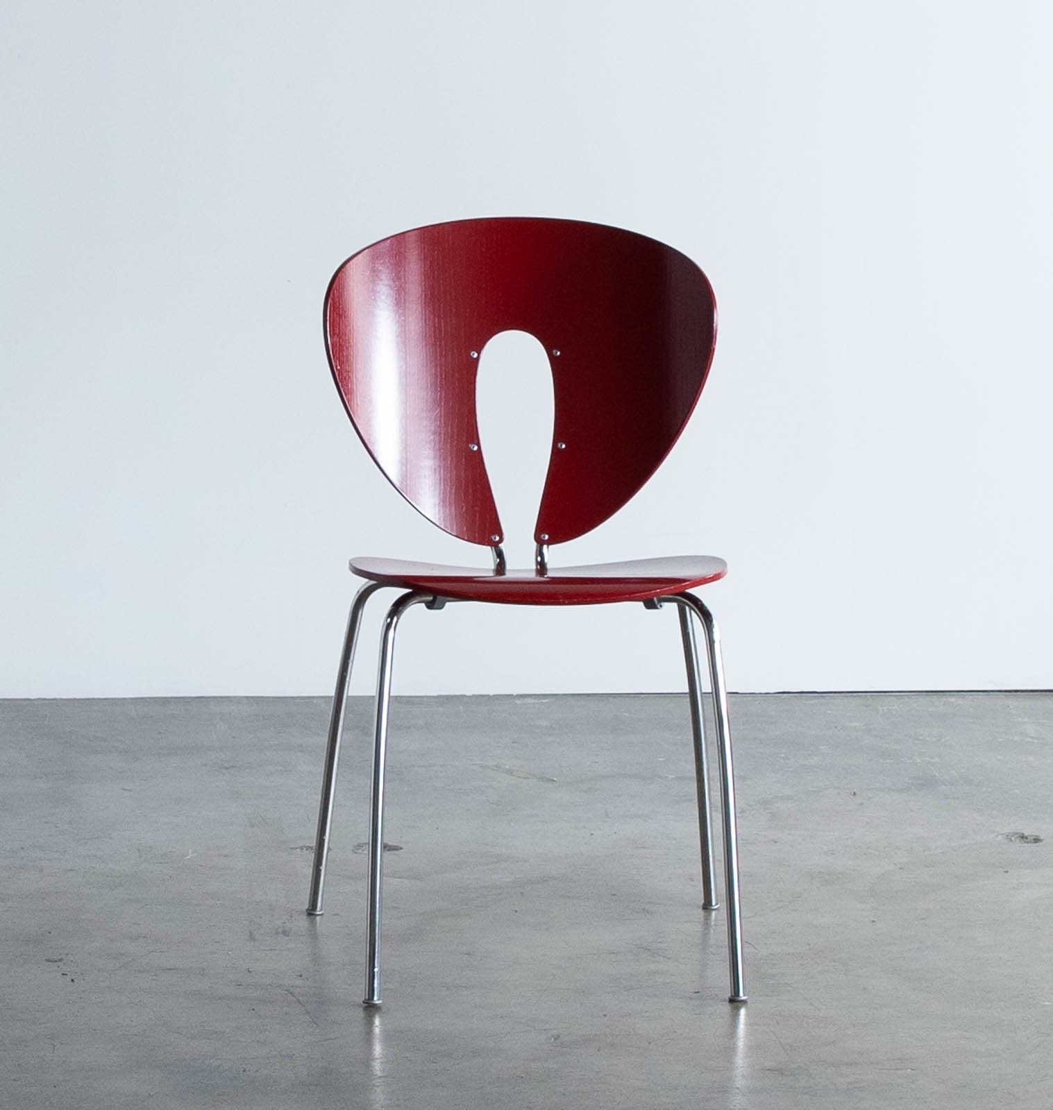 Red Design Within Reach Globus Chairs (Set of 5) - Thumbnail 7