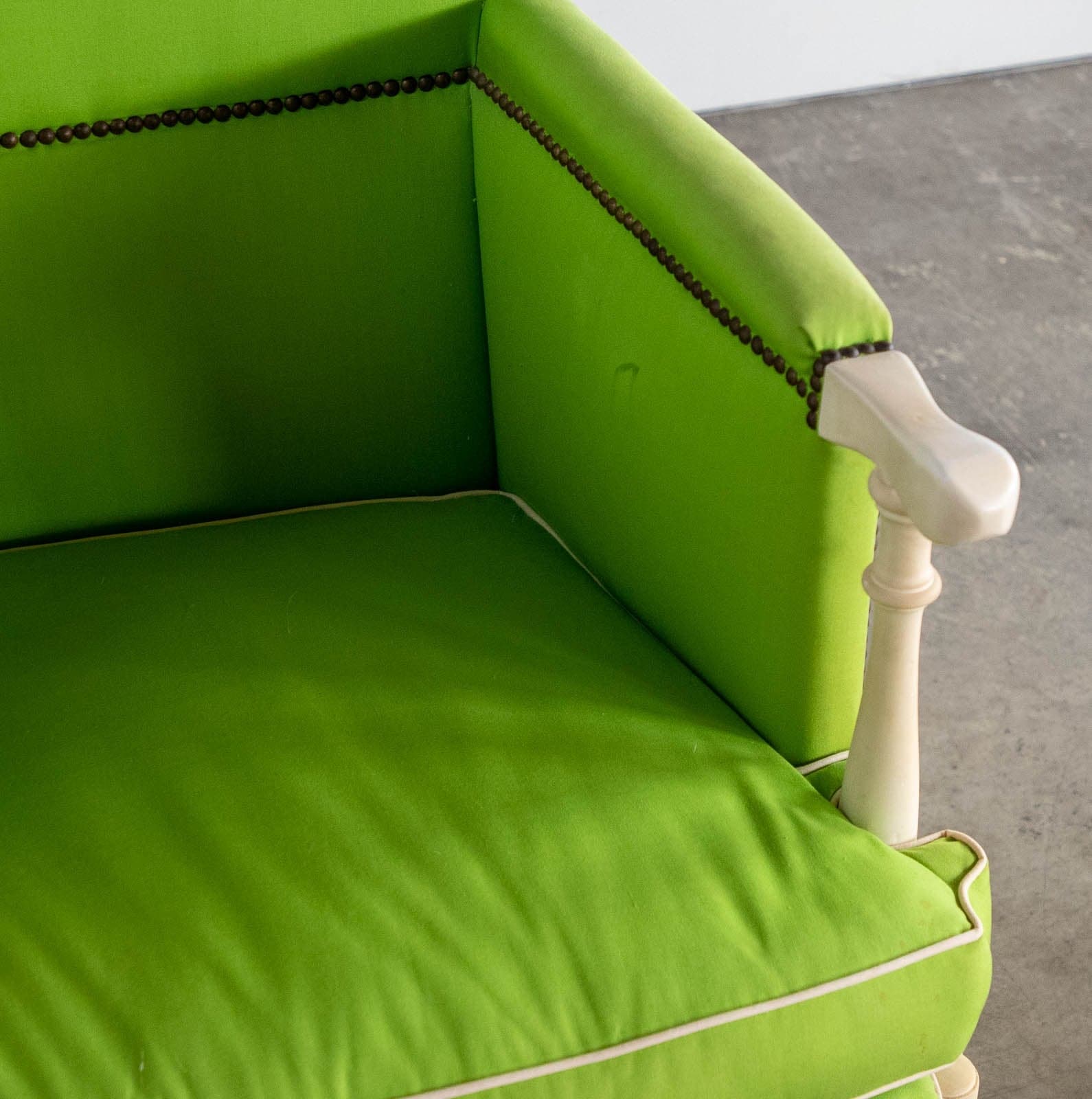 Vintage Upholstered Chair (Green) - Thumbnail 5
