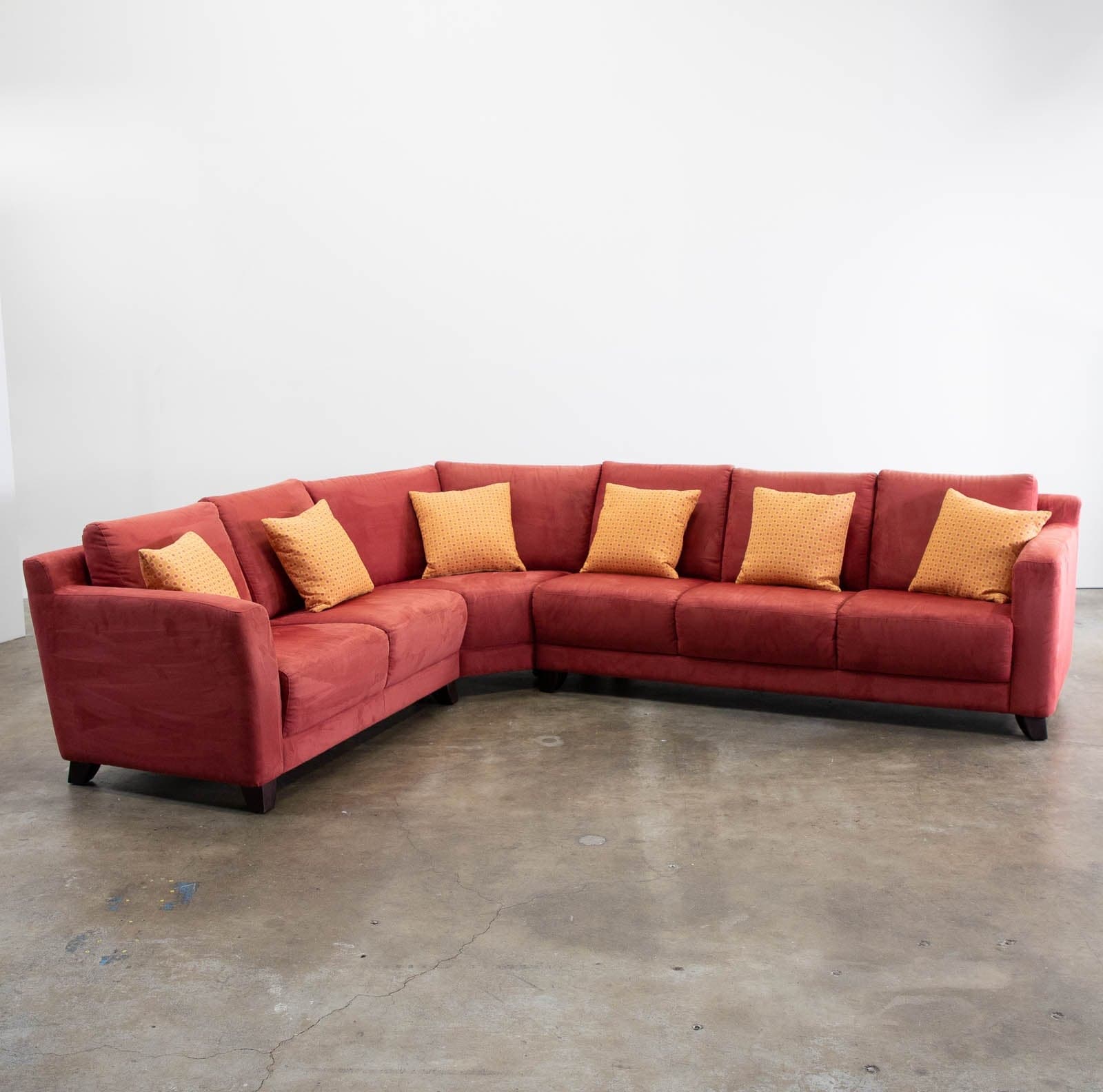 Nicoletti 3-Piece Sectional Sofa, Red - Thumbnail 3