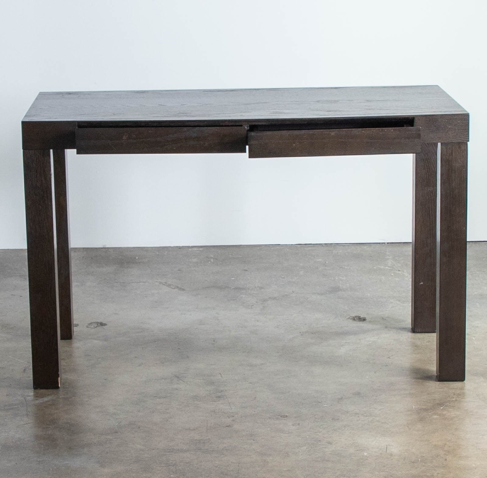 West Elm Parsons Desk with Two Drawers, Black - Thumbnail 2