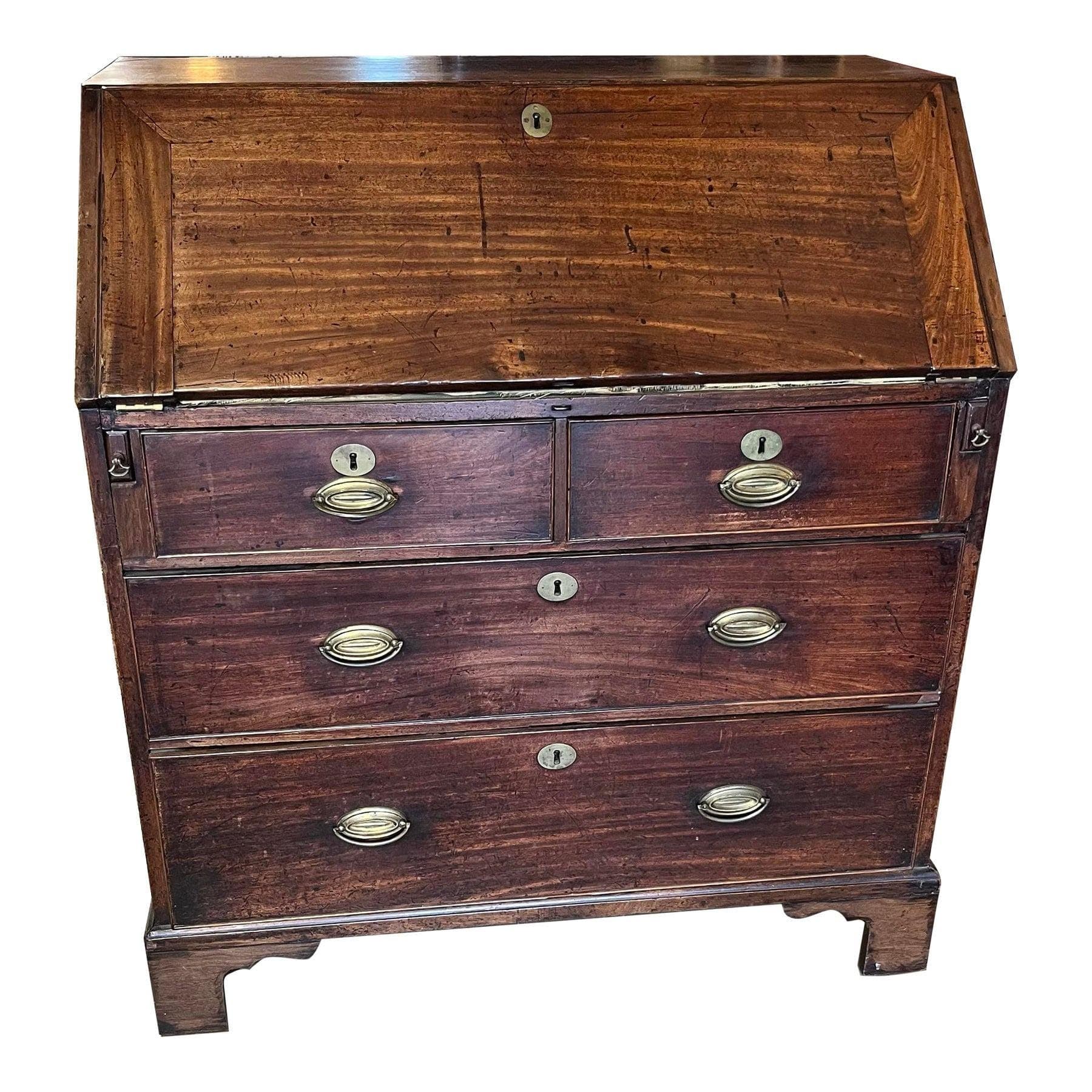 Antique English Slant Front Secretary - Image 1