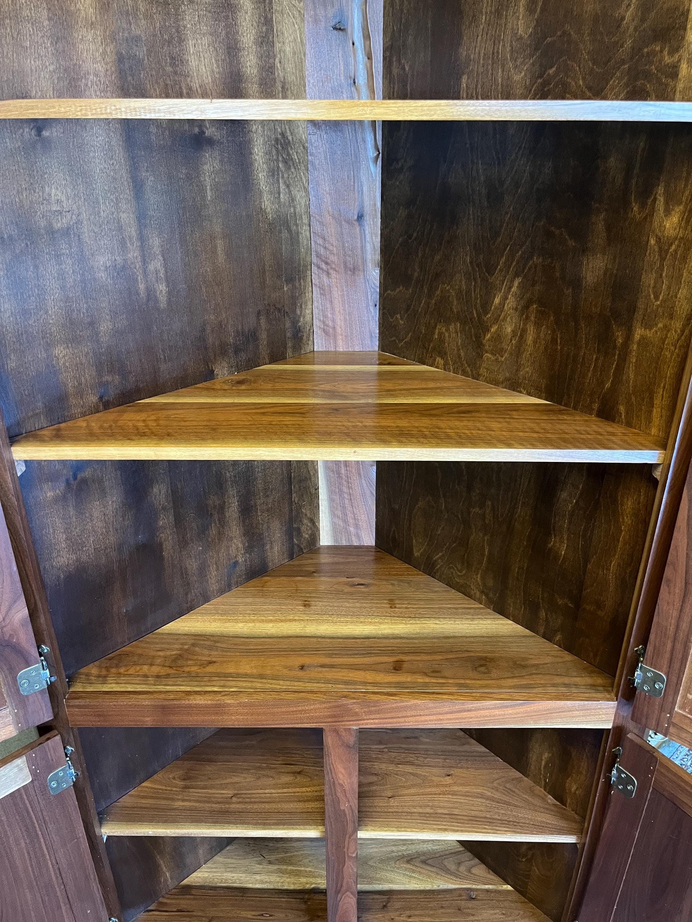 Benchmade Walnut Corner Cabinet - Thumbnail 4