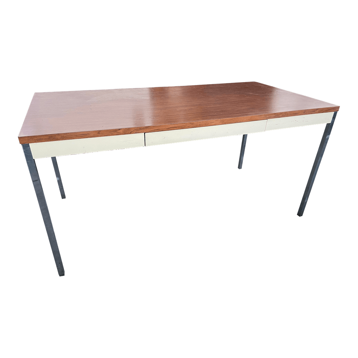 1980s Steelcase Vintage Metal Table - Thumbnail 2
