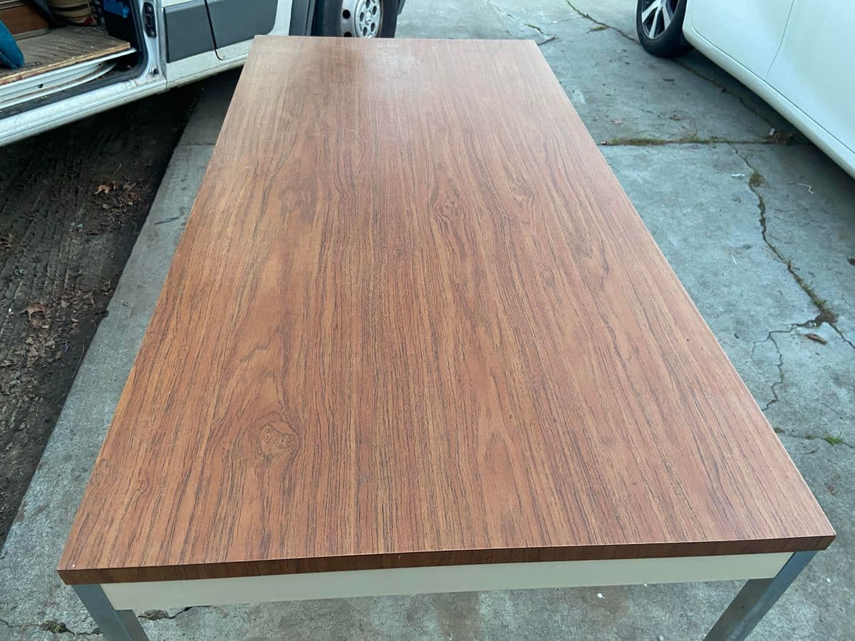 1980s Steelcase Vintage Metal Table - Thumbnail 6