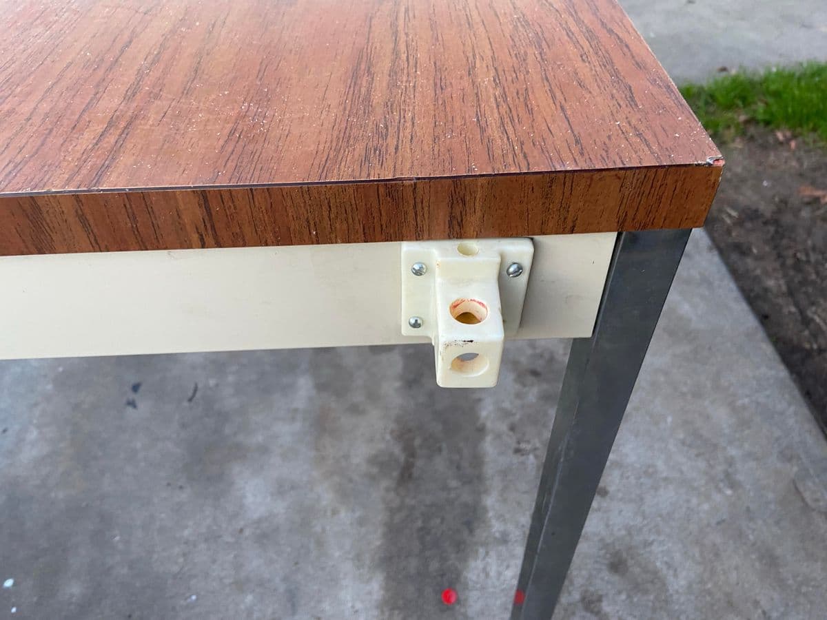 1980s Steelcase Vintage Metal Table - Thumbnail 7