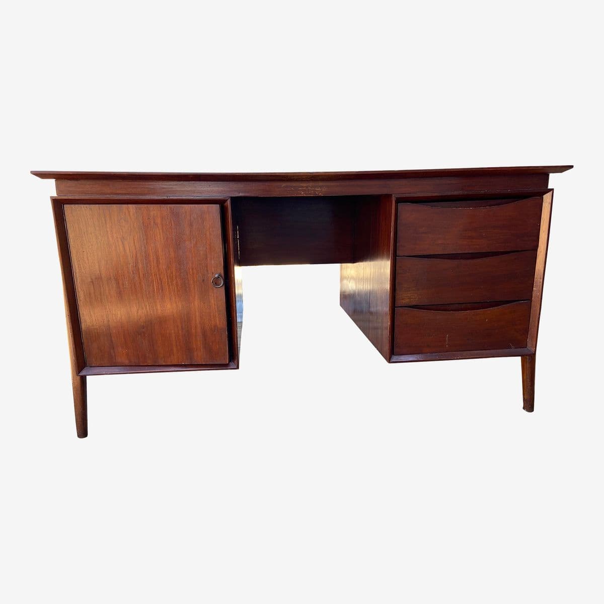 1980s Vintage Modern Teak Wood Desk From the Philippines. - Image 1