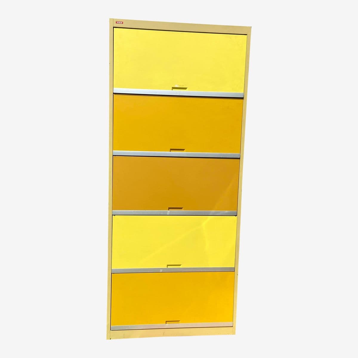 1970s Tab Vintage Mid Century Modern Metal Industrial Barrister Style Cabinet - Image 1