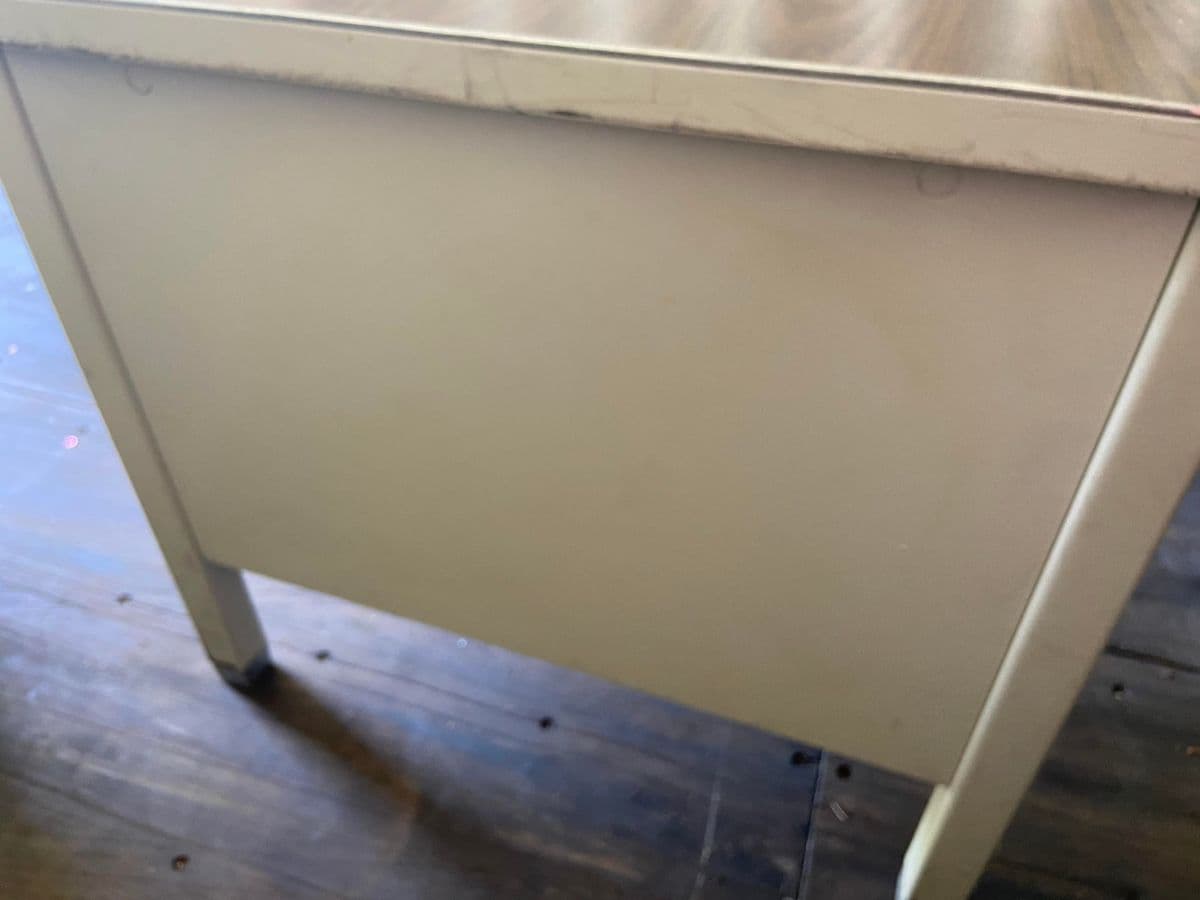 1940s Vintage Mid Century Modern Metal Tanker Desk - Thumbnail 13