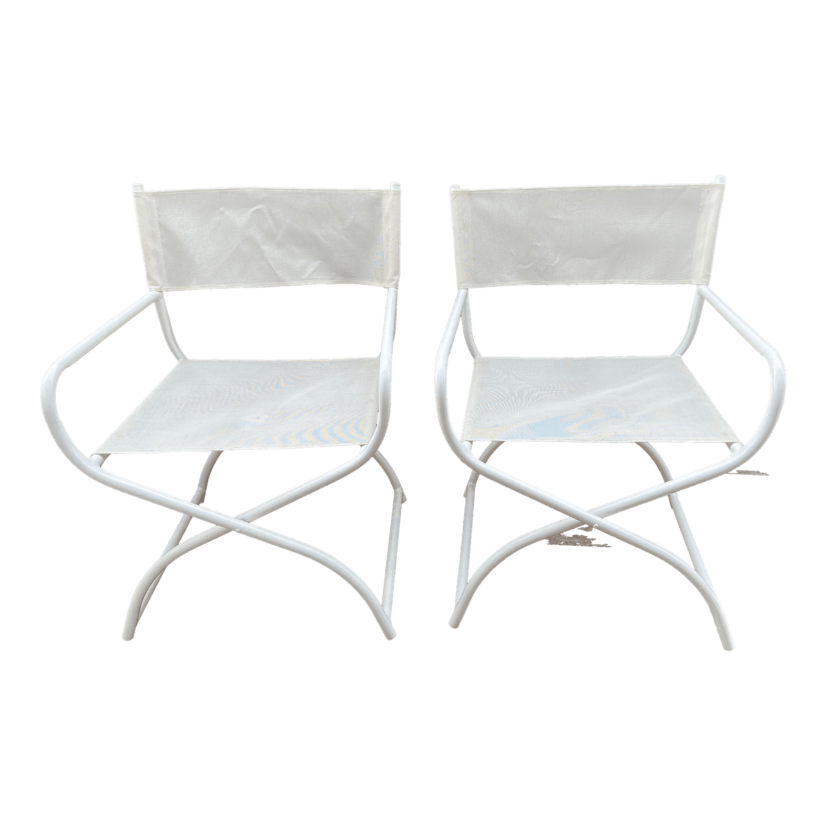 1990s Vintage Brown Jordan Folding Chairs a Pair - Thumbnail 2