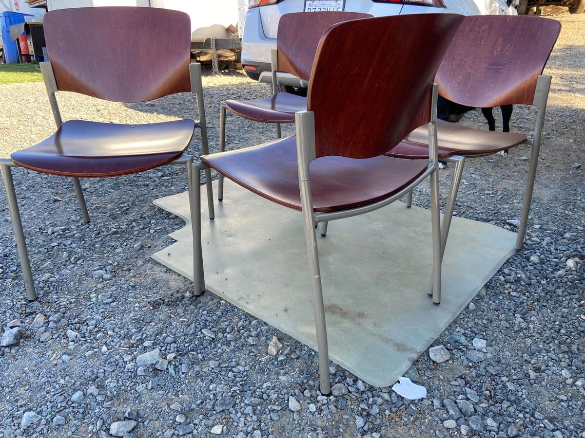 David Rowland Style Modern Bentwood Dining Chairs - Set of 4 - Thumbnail 8