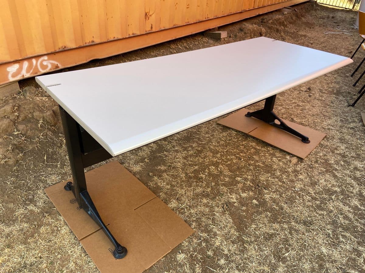 1990s Vintage Mid Century Modern Desk - Thumbnail 8