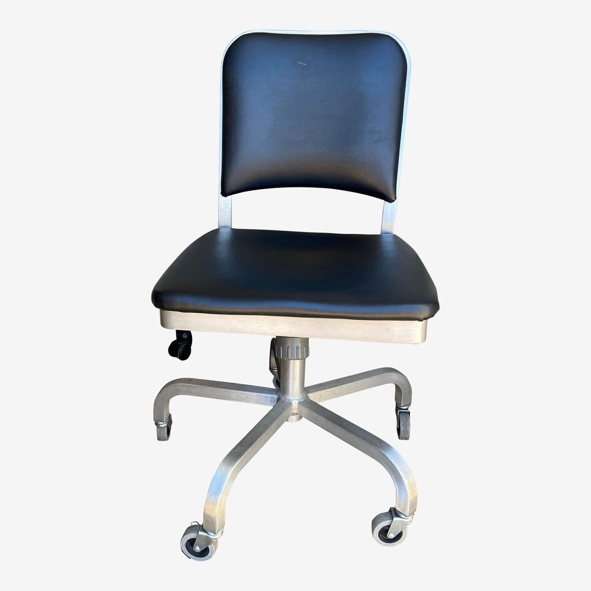 Pre Owned Emeco Navy Swivel Aluminum Desk Chair - Image 1