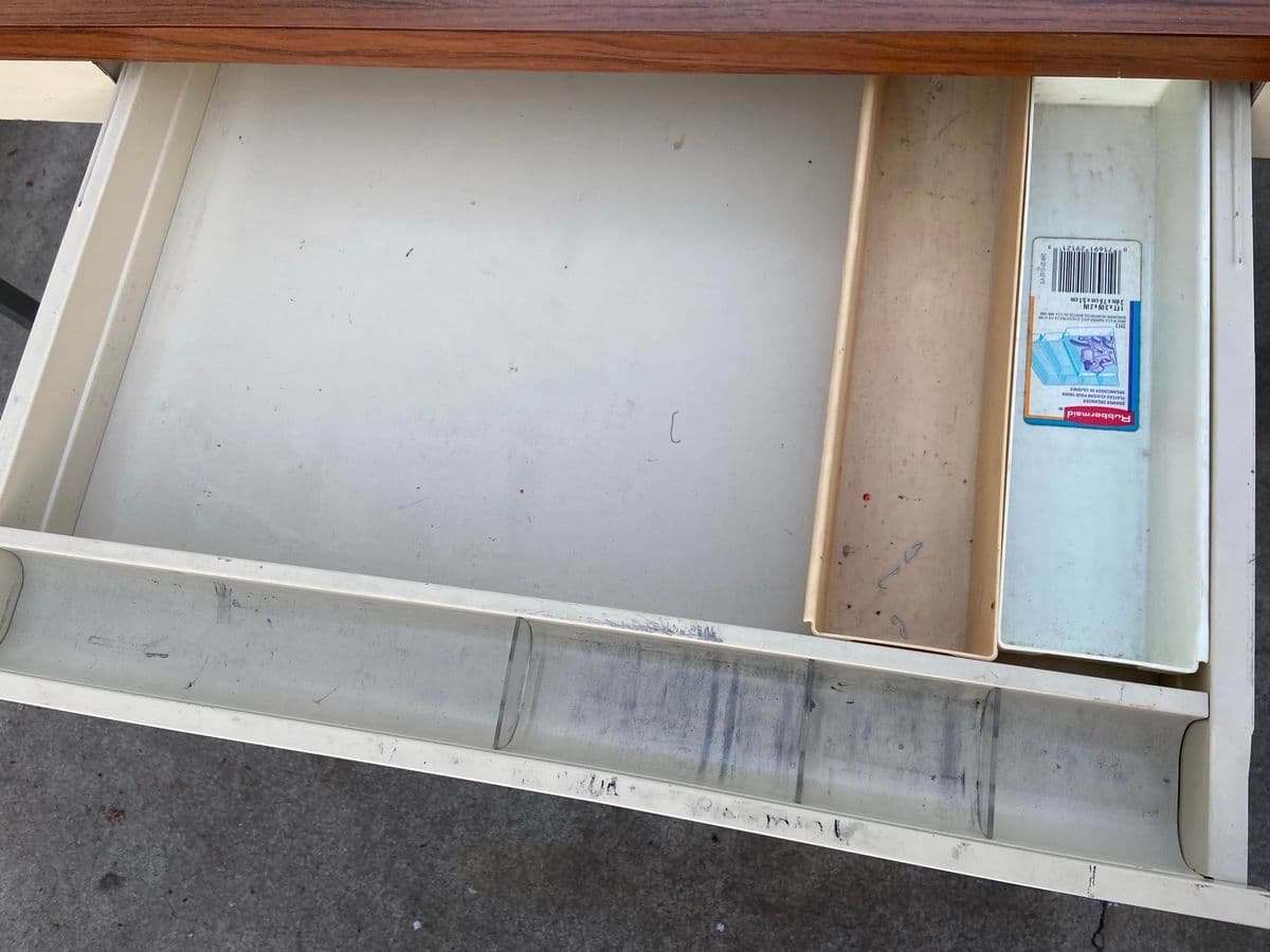 1980s Steelcase Vintage Mid Century Modern Writing Desk - Thumbnail 5