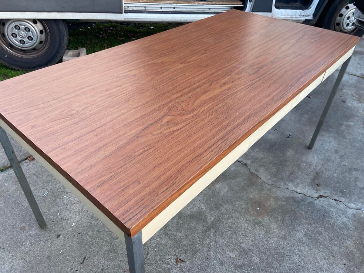 1980s Steelcase Vintage Mid Century Modern Writing Desk - Thumbnail 7