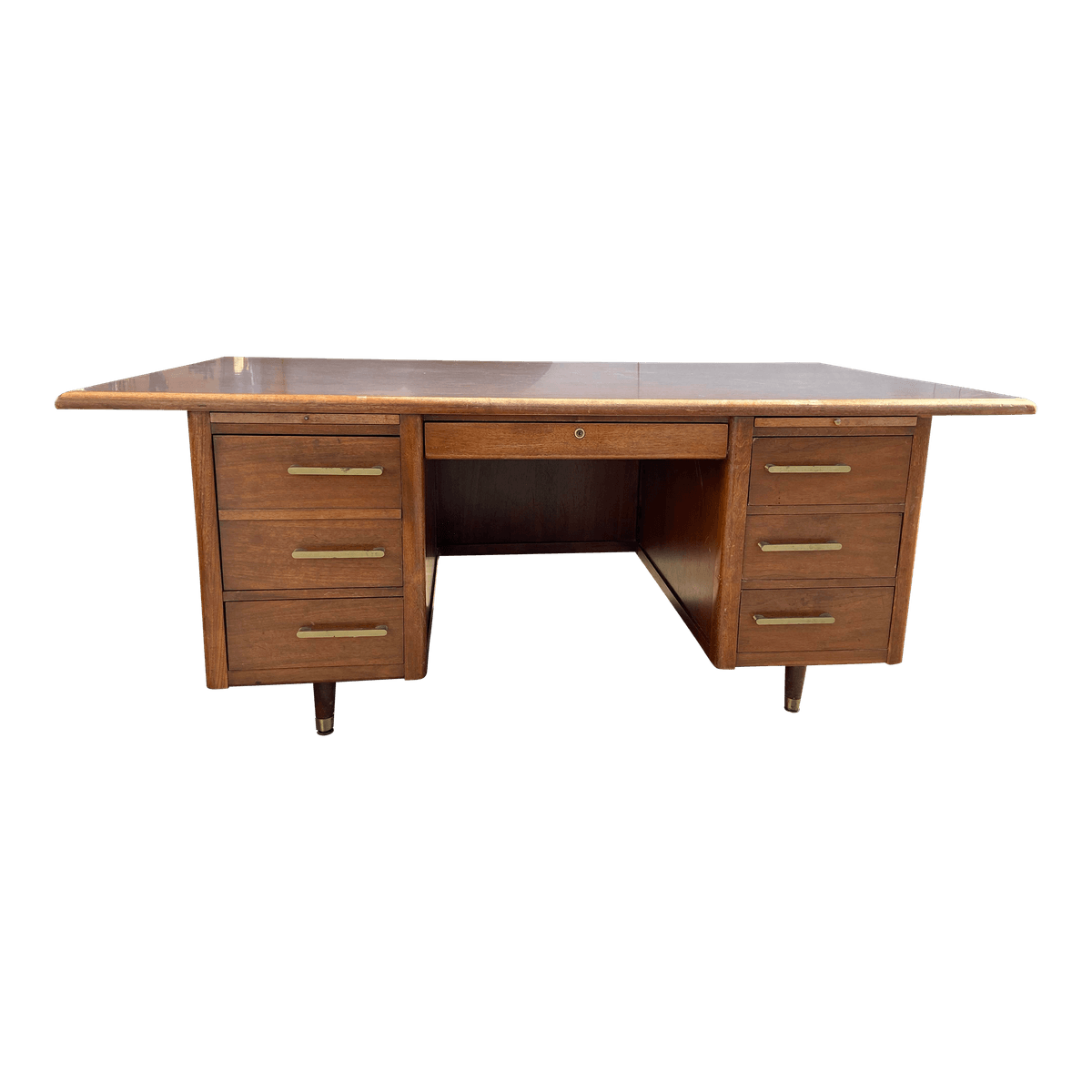 1970s Vintage Mid Century Modern Executive Desk - Thumbnail 2
