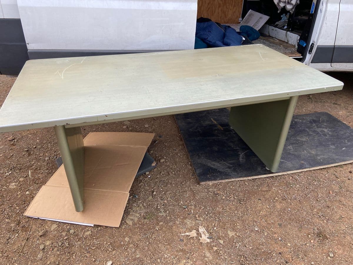 1960s Vintage Mid Century Modern Steel Desk - Thumbnail 12