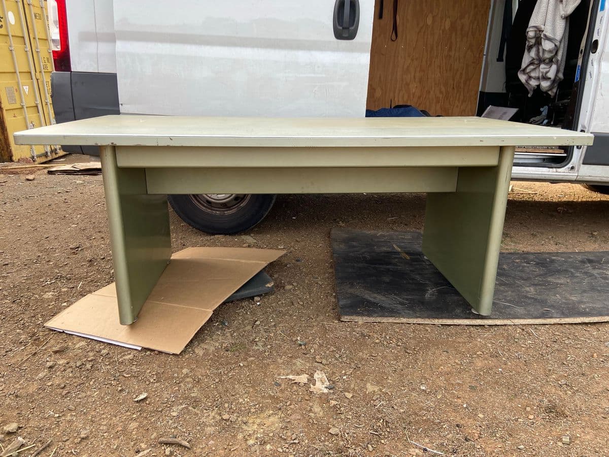 1960s Vintage Mid Century Modern Steel Desk - Thumbnail 13