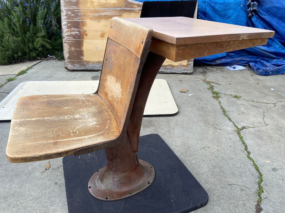 1920s Antique School Desk - Thumbnail 4