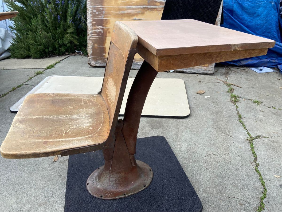 1920s Antique School Desk - Thumbnail 6