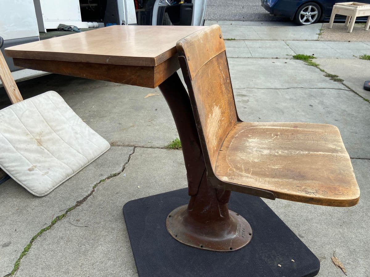 1920s Antique School Desk - Thumbnail 7