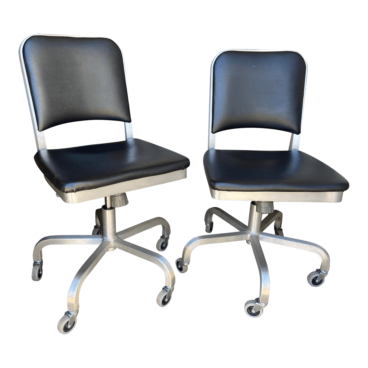 2000’s Pair of Emeco Navy Swivel Desk Chairs - Thumbnail 14