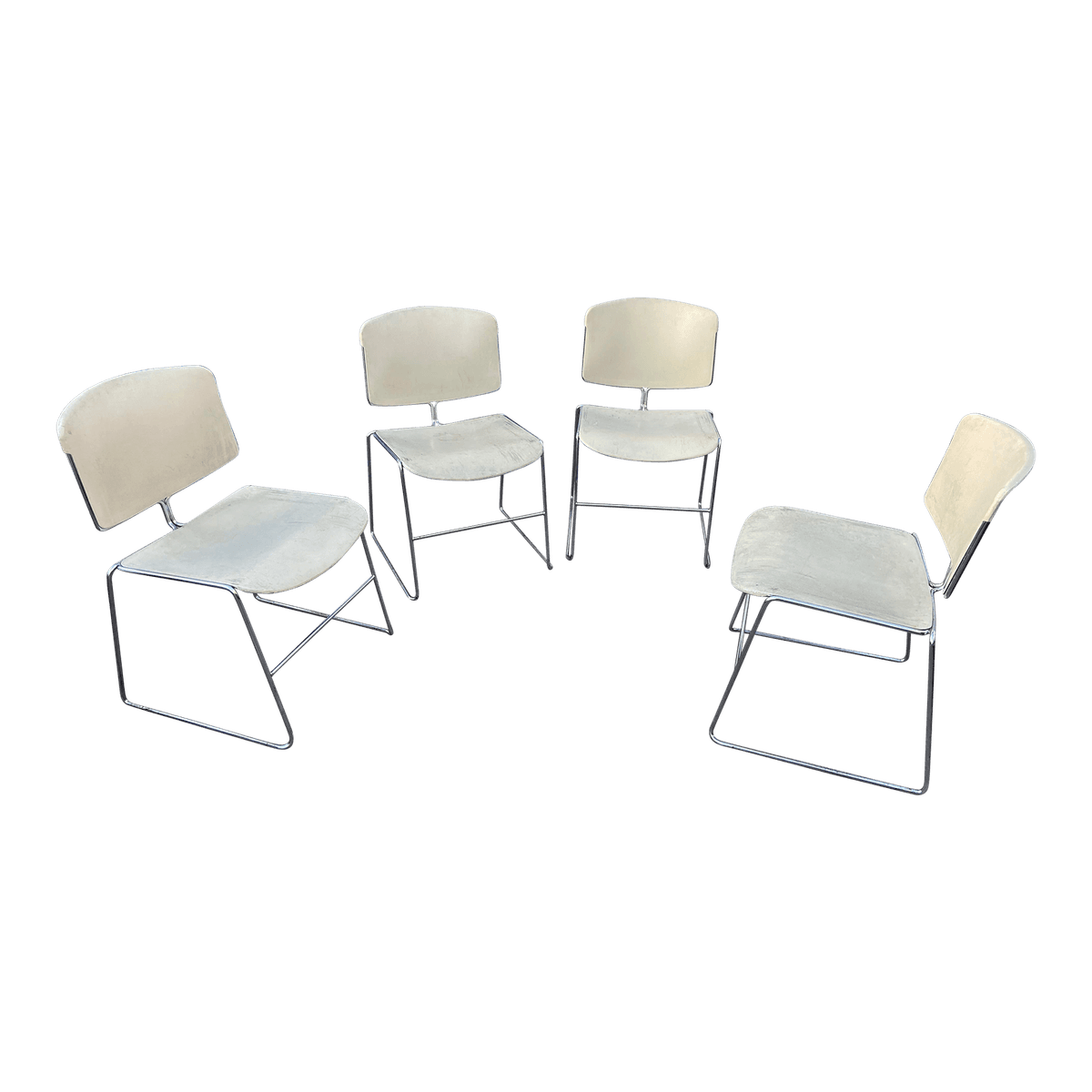 1980s Steelcase Max Stacker Chairs Set of 4 - Thumbnail 11