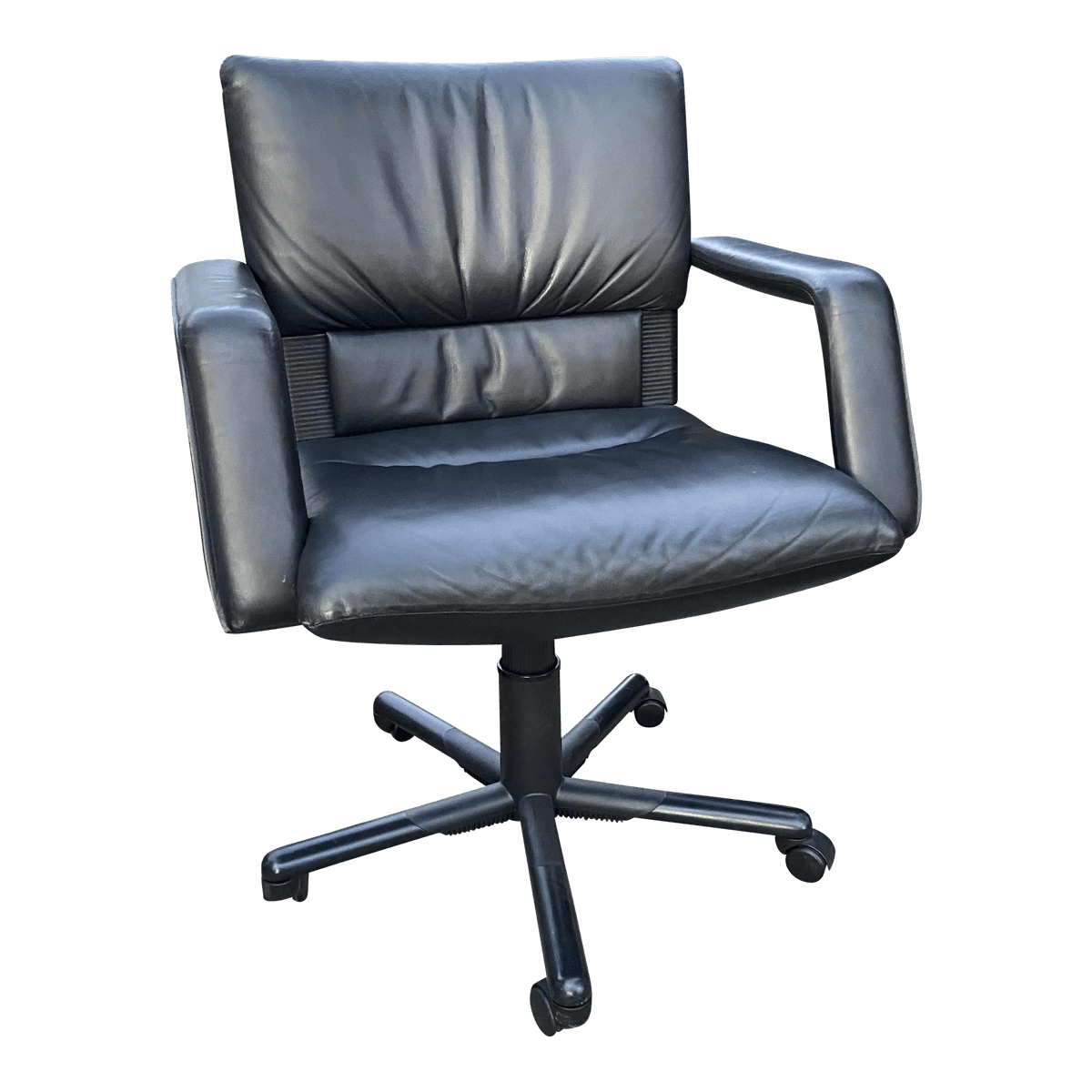 Vintage Mario Bellini Leather Swivel Executive Desk Chair for Vitra - Thumbnail 2