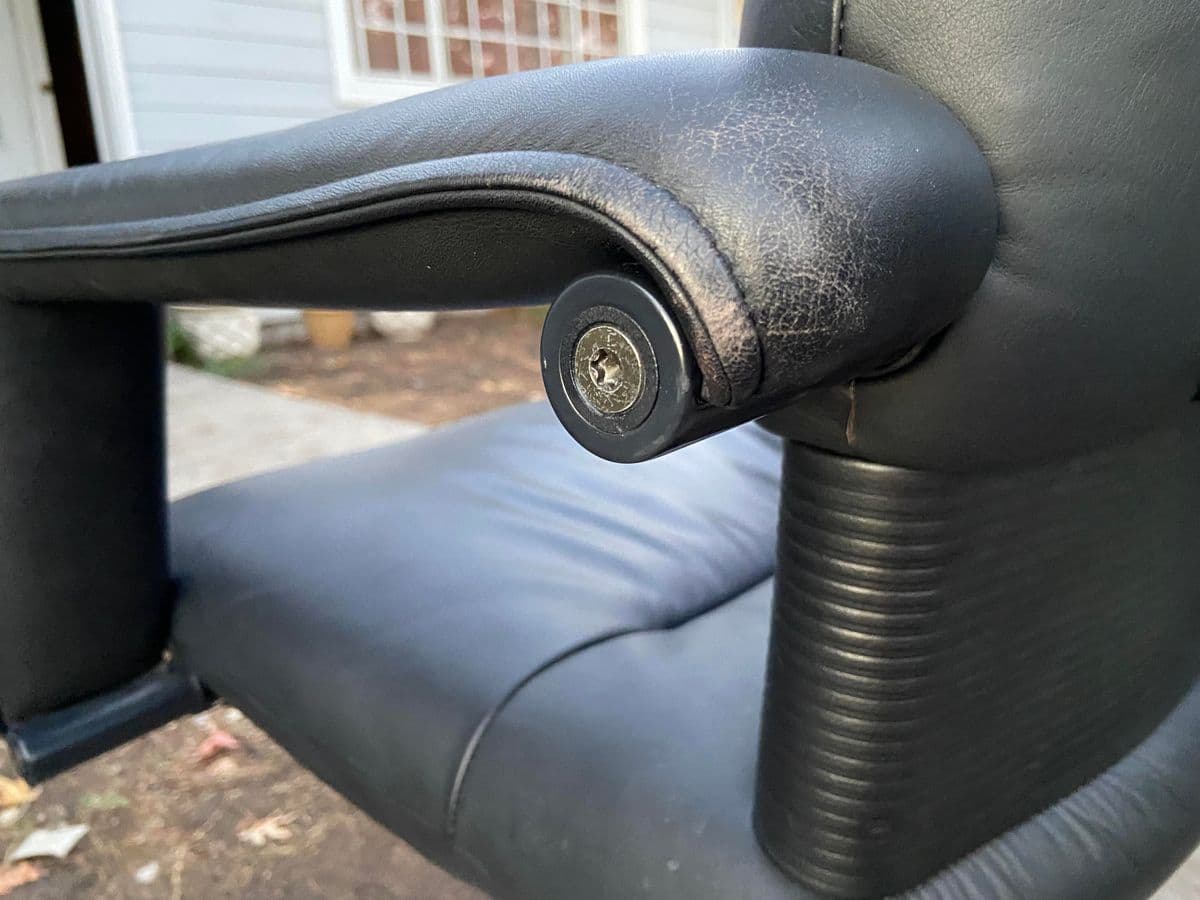 Vintage Mario Bellini Leather Swivel Executive Desk Chair for Vitra - Thumbnail 6