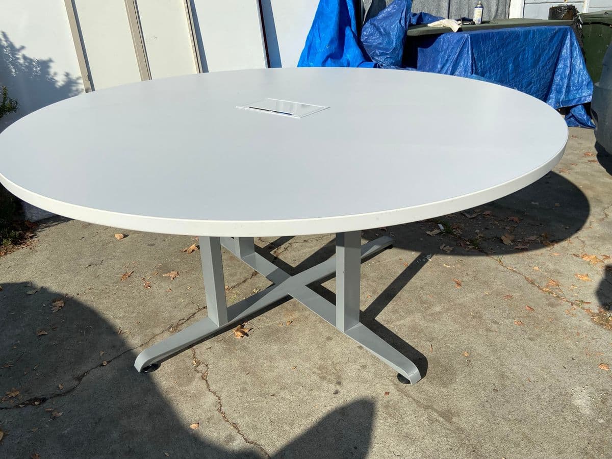 Enwork Modern Round Conference Table - Thumbnail 13