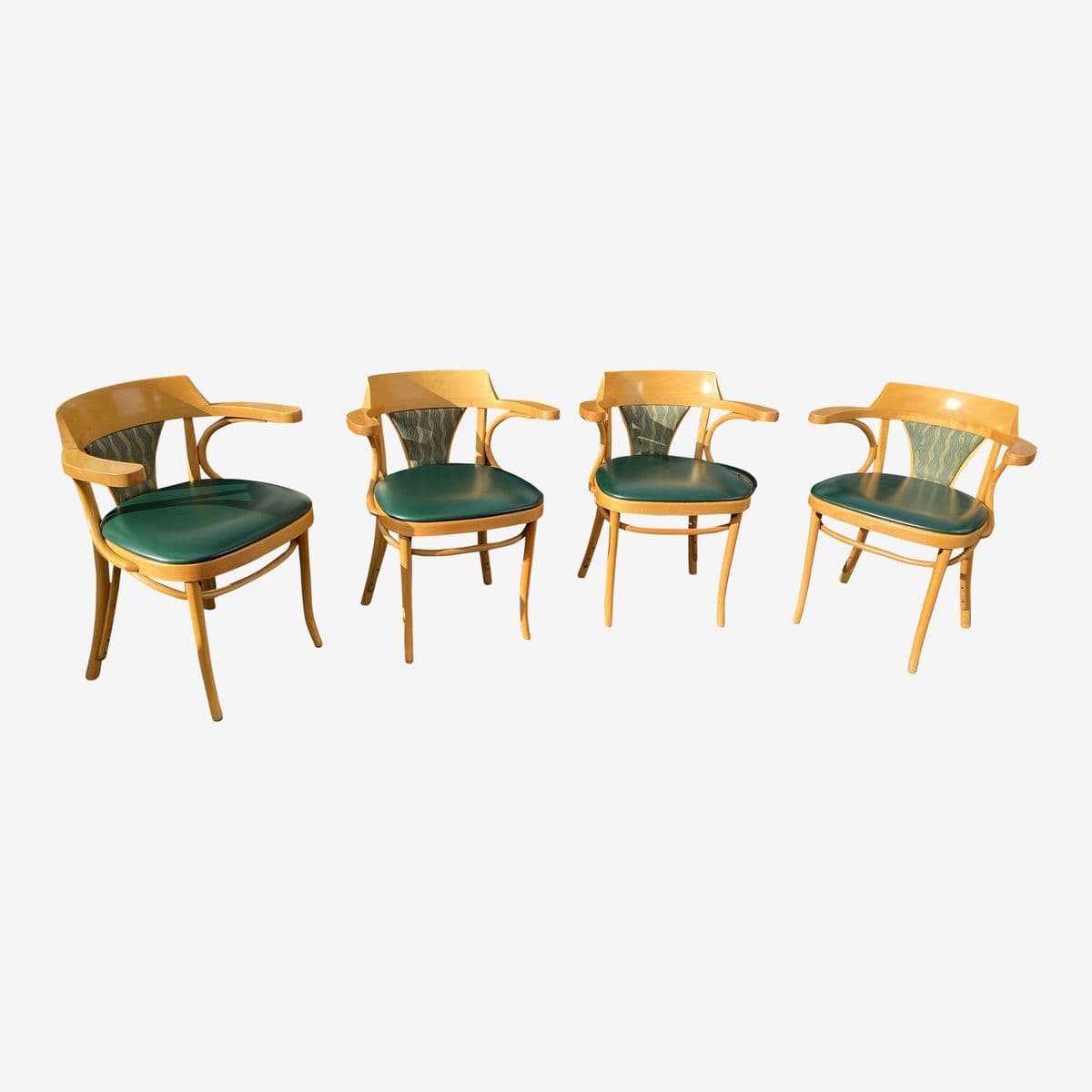2000s Thonet Style Beech Bentwood Armchairs Set of 4 - Image 1