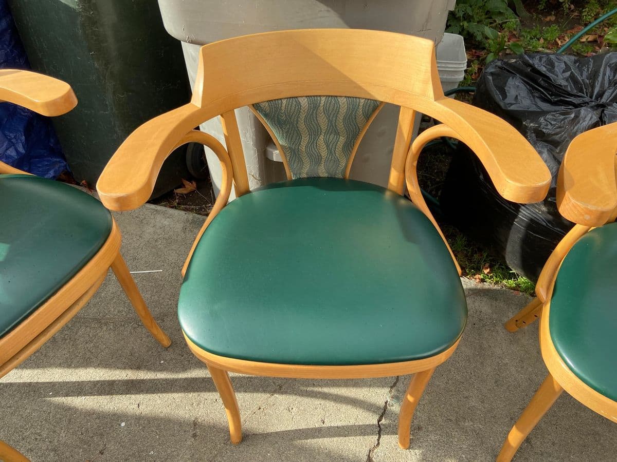 2000s Thonet Style Beech Bentwood Armchairs Set of 4 - Thumbnail 6