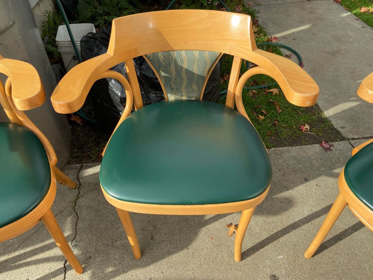 2000s Thonet Style Beech Bentwood Armchairs Set of 4 - Thumbnail 7