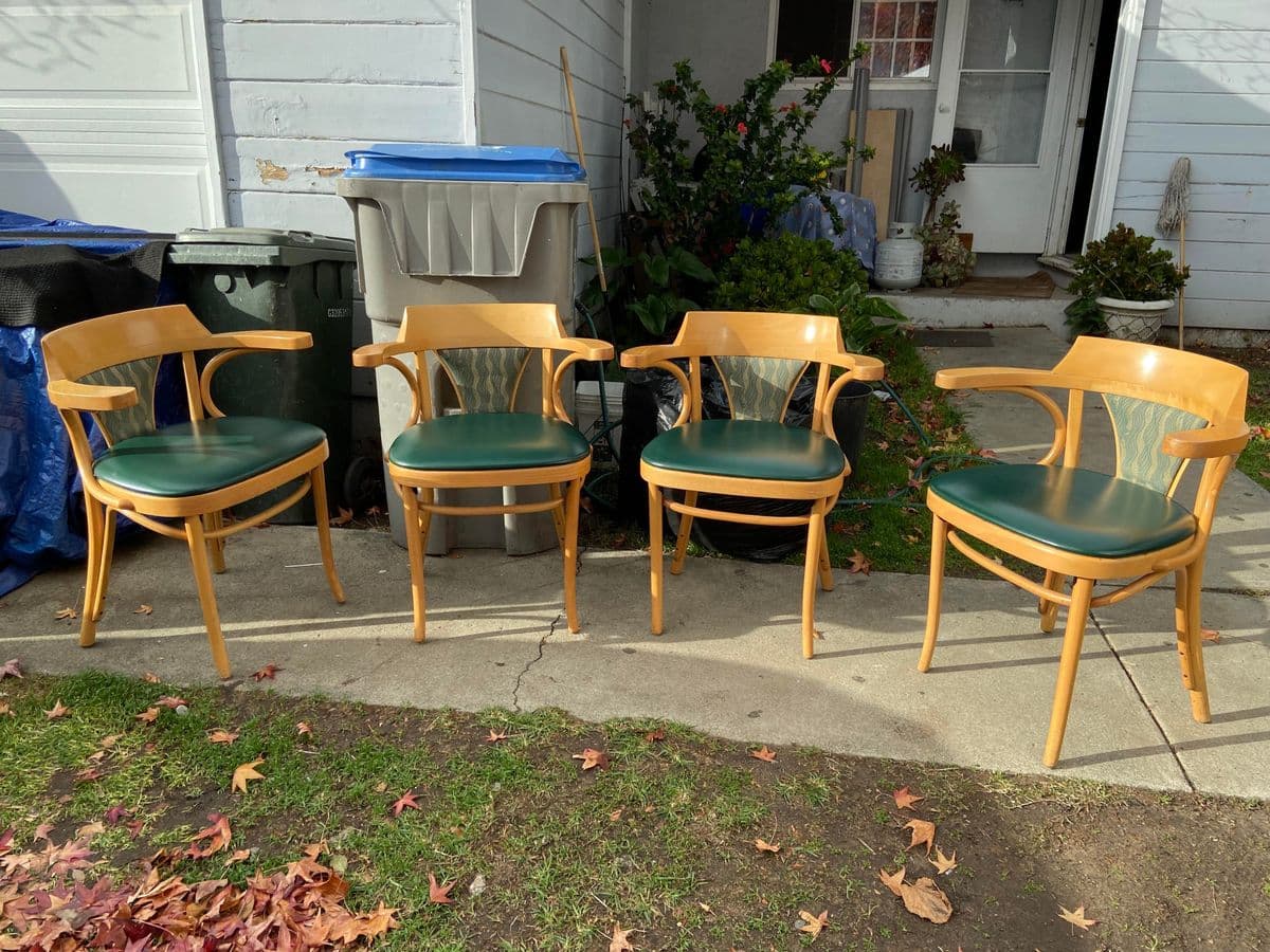 2000s Thonet Style Beech Bentwood Armchairs Set of 4 - Thumbnail 12