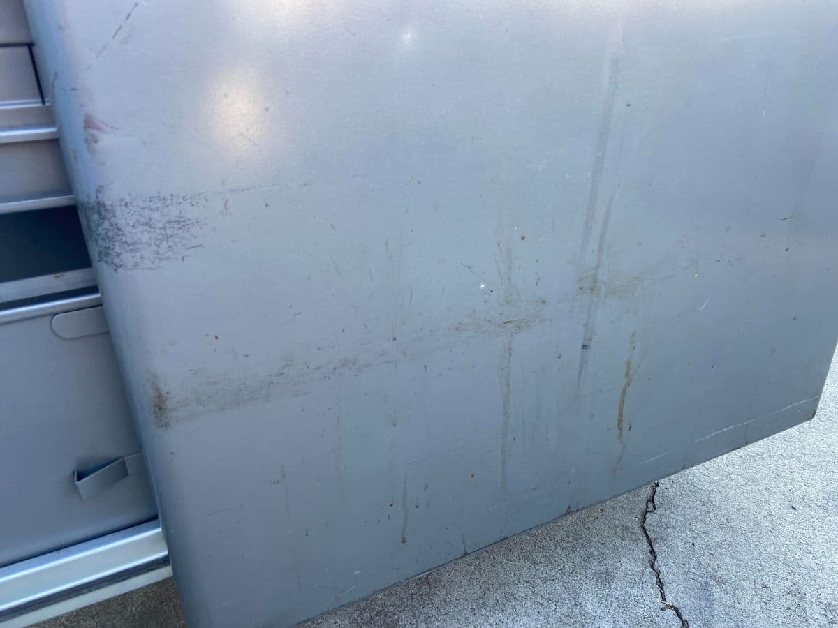 1970s Steelcase Vintage Mid Century Modern Metal Tanker Desk - Thumbnail 12