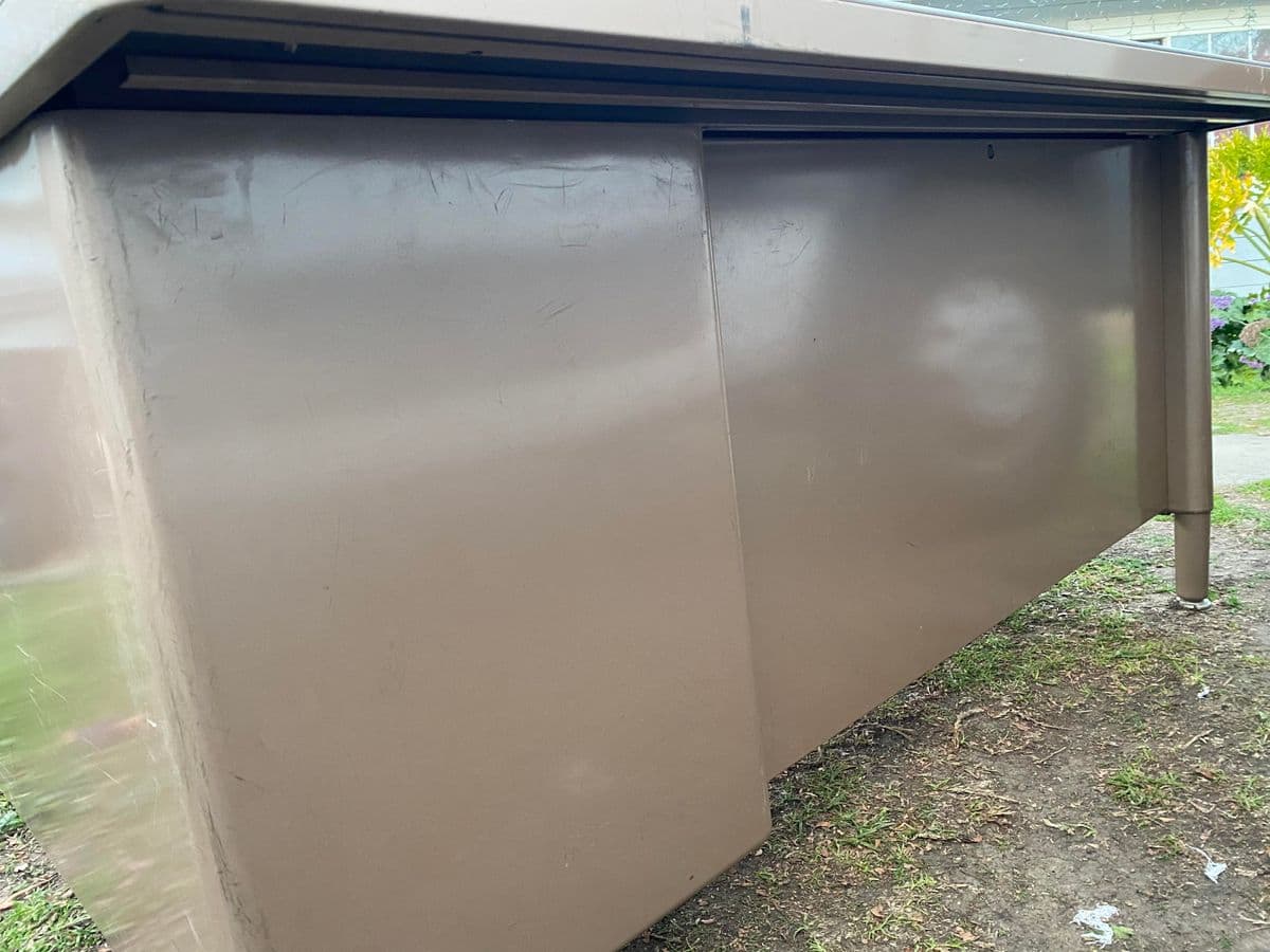 Vintage Mid-Century Modern Metal Executive Desk - Thumbnail 7